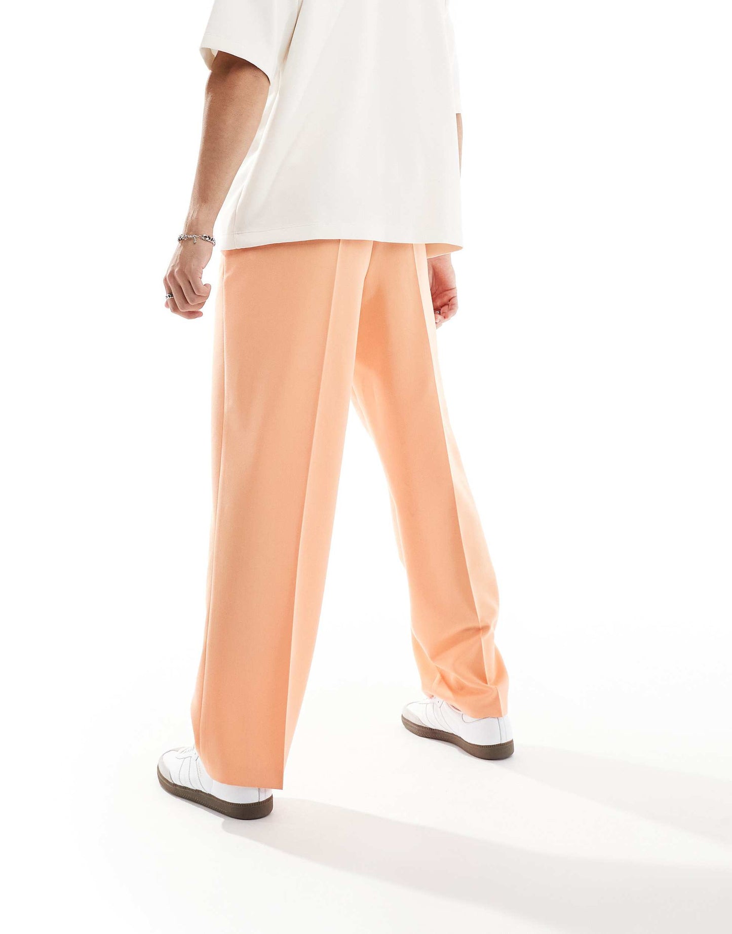 ASOS DESIGN smart vintage flare trousers in orange
