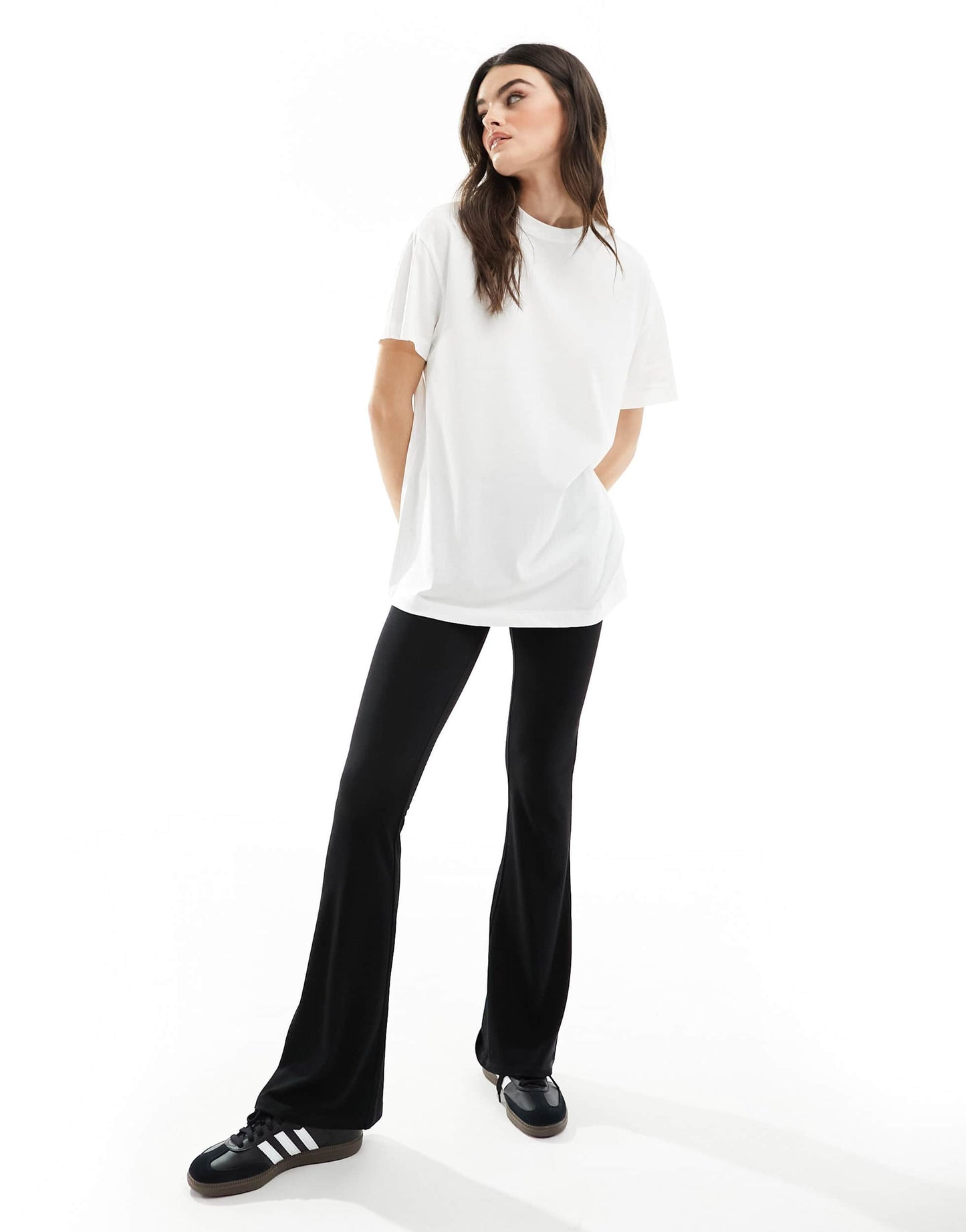 New Look plain oversized tee in white