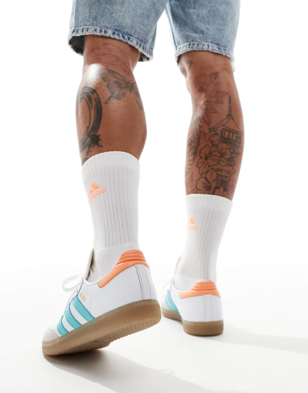 adidas Originals Samba X IMFC trainer in white and blue