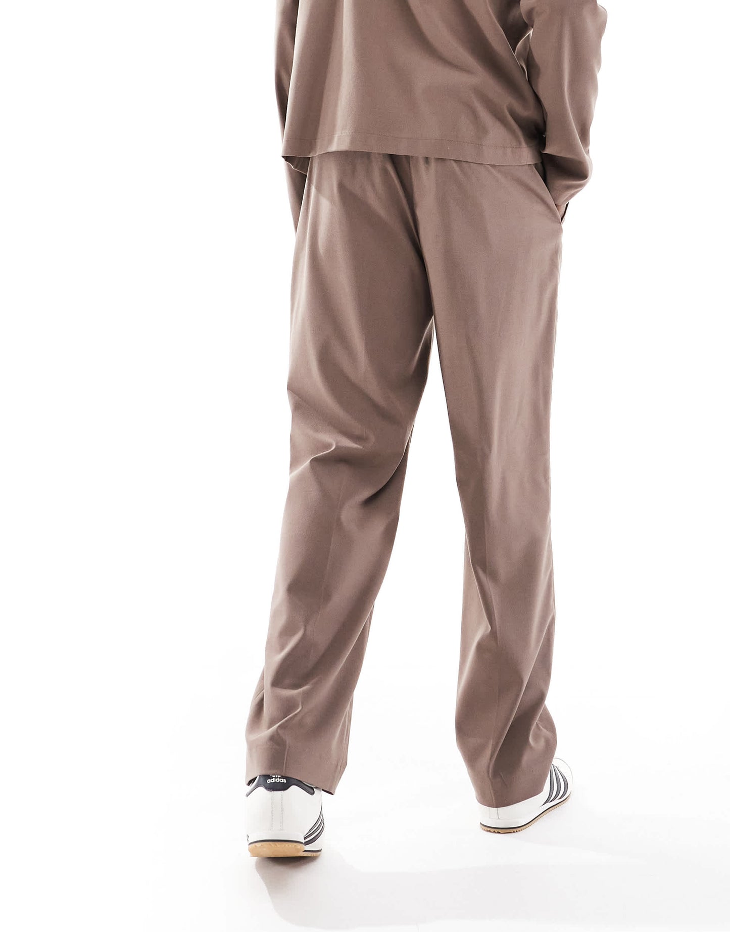 ASOS DESIGN smart co-ord straight fit trousers in light brown