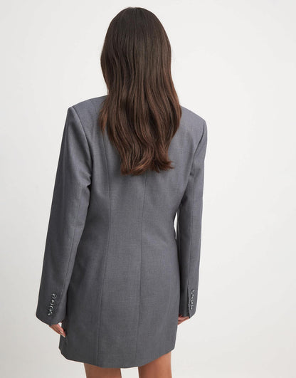 NA-KD straight blazer style mini dress in grey