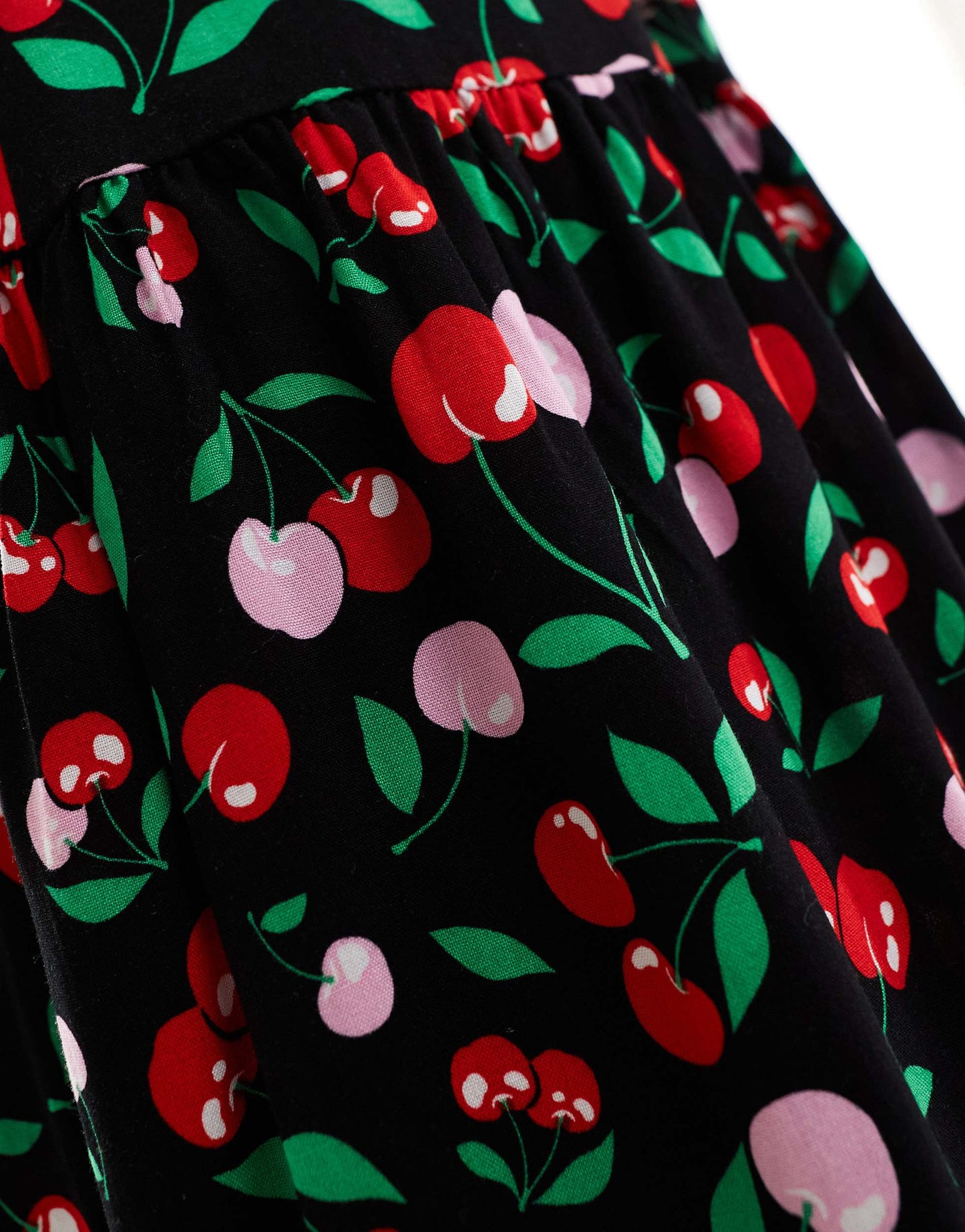 Monki midi tiered skirt in black cherry print