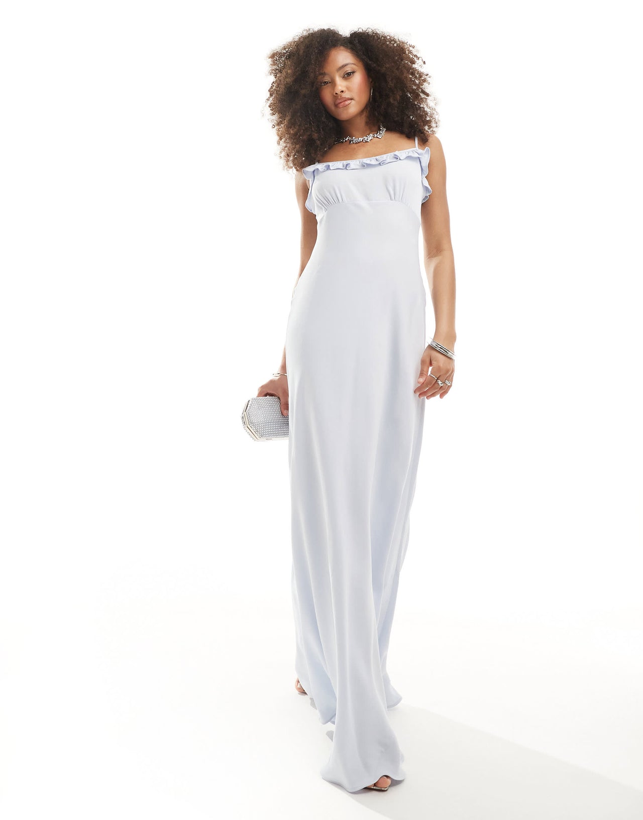 Maids to Measure Bridesmaid slip dress in pale blue
