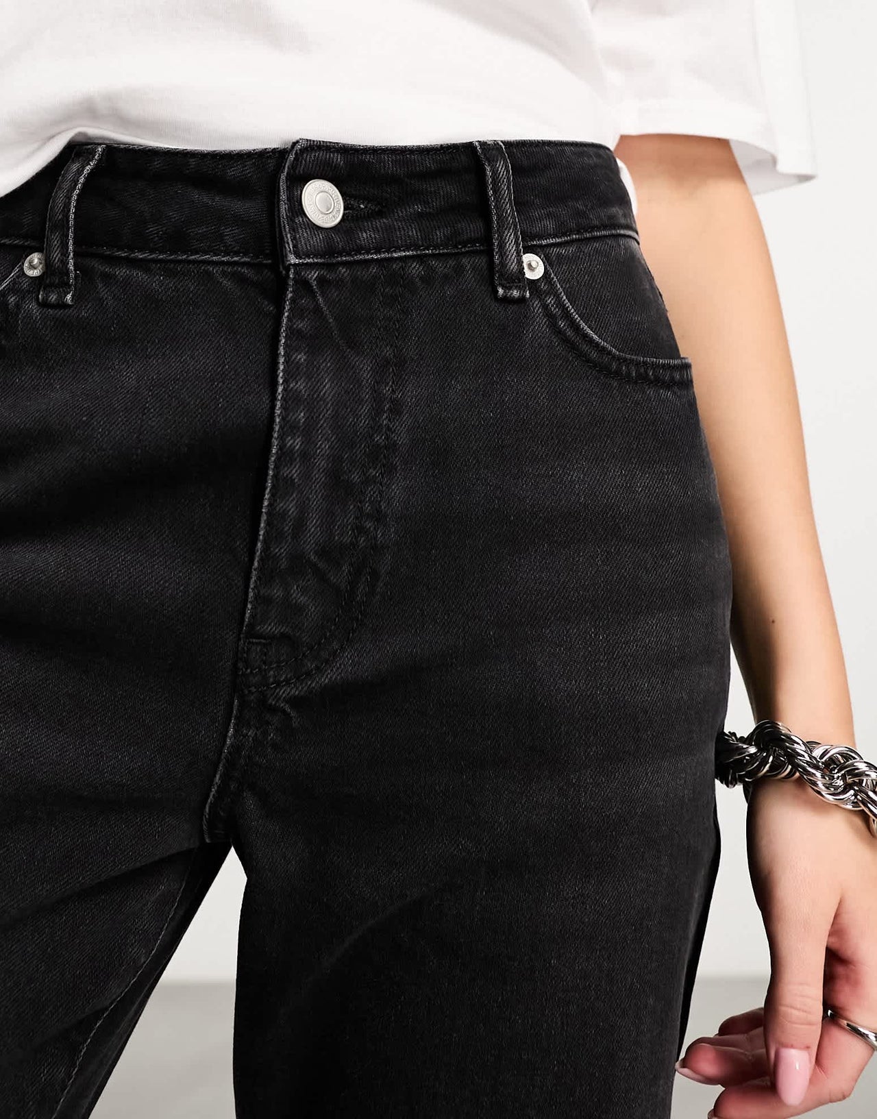 New Look dad jeans in black