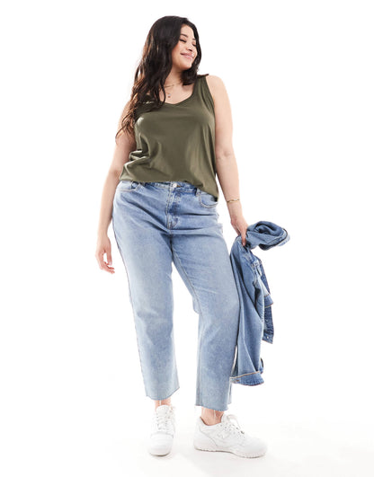 Yours cami vest in olive