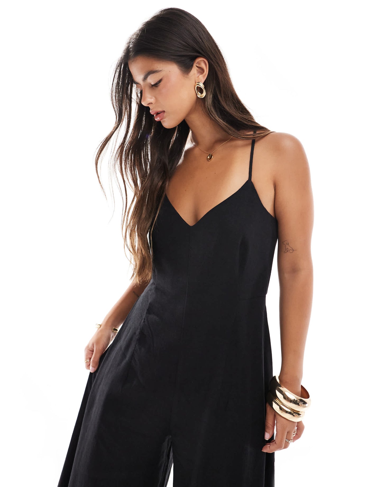 Nobody's Child Maryana wide leg jumpsuit in black