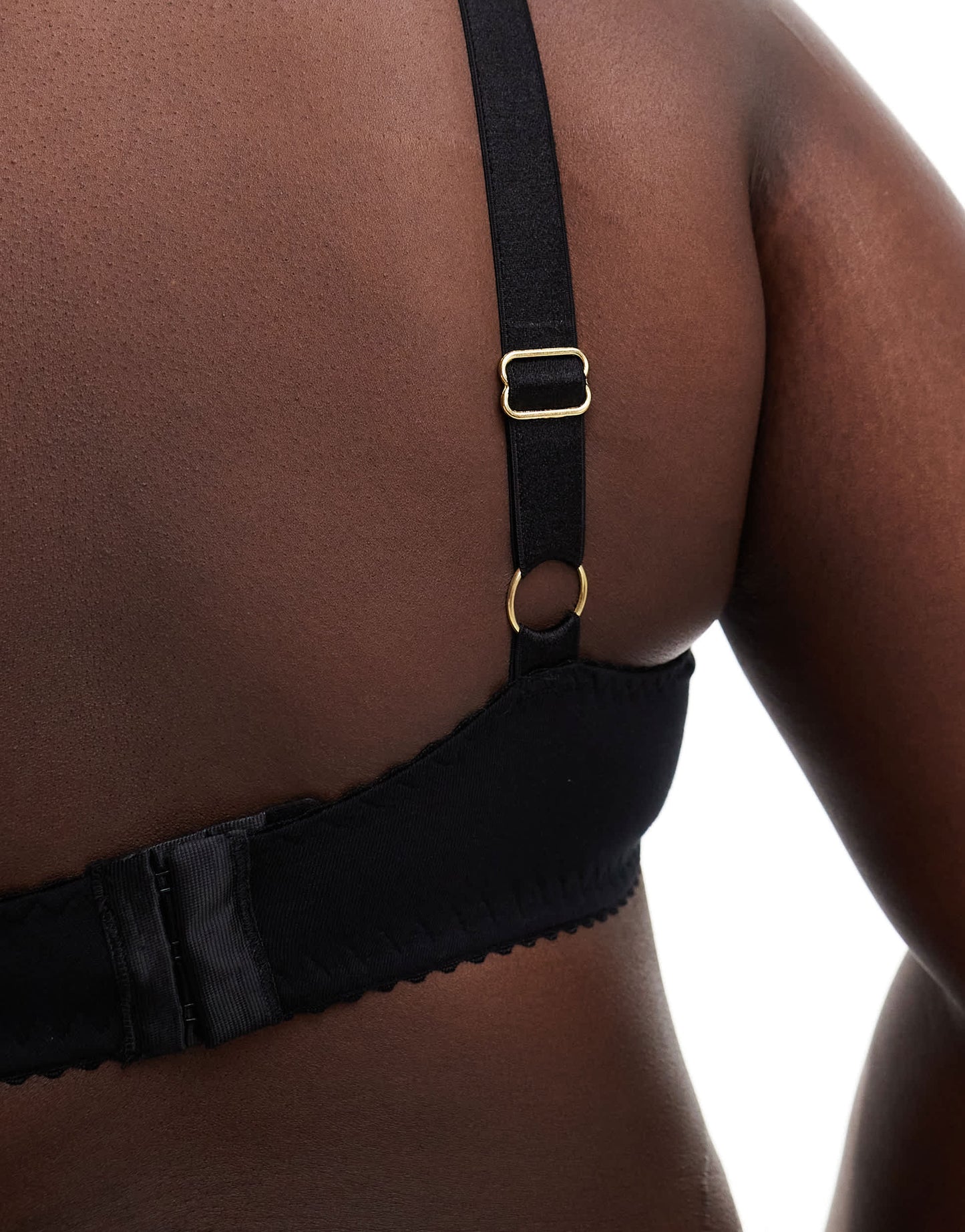 ASOS DESIGN Curve Mila cotton underwired bra in black