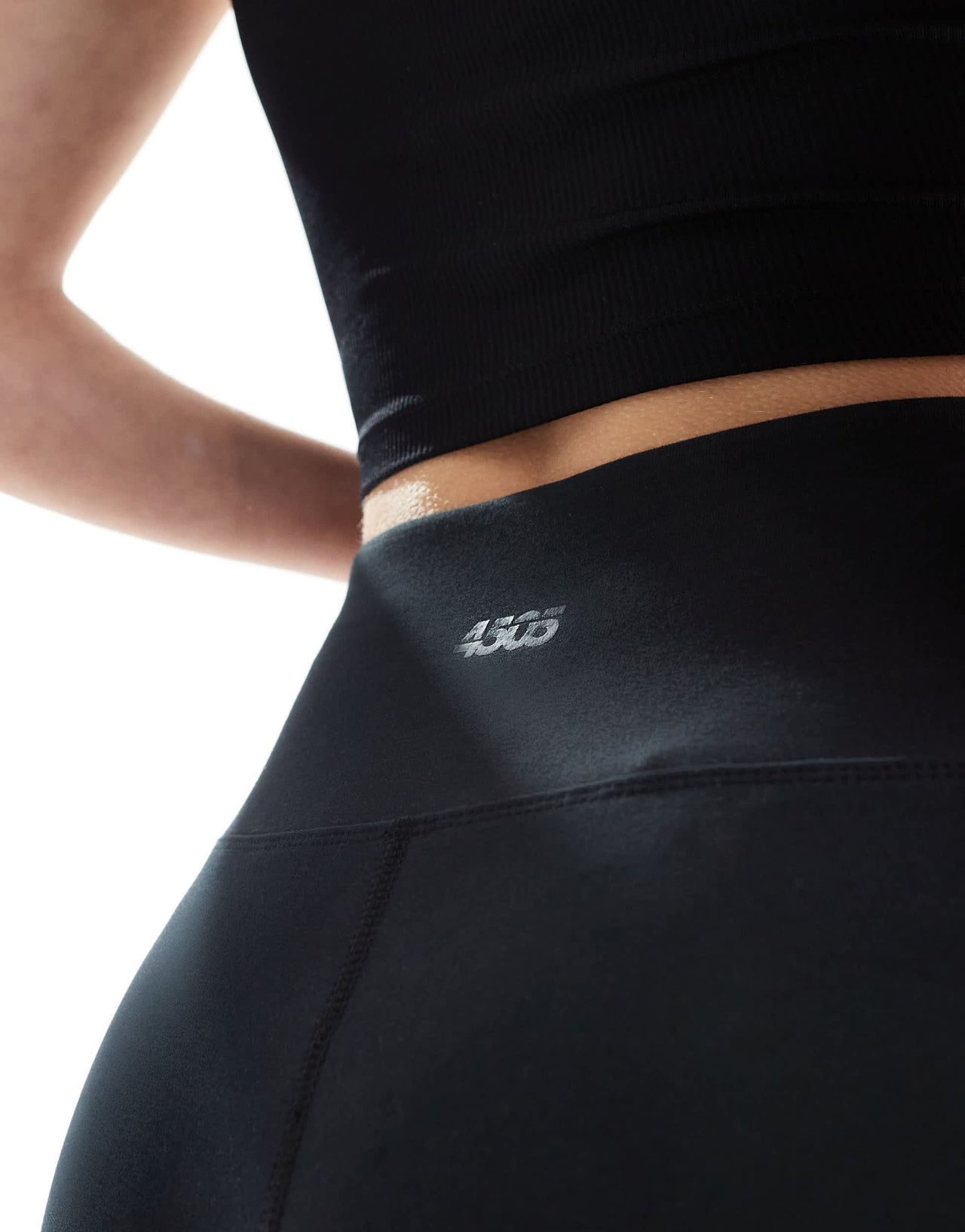 4505 Tall slim kick legging with wrap waist in soft touch fabric in black