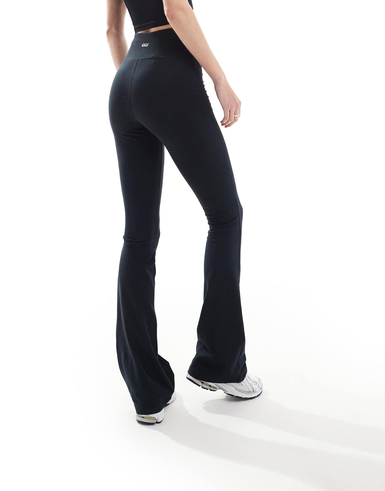 4505 Tall slim kick legging with wrap waist in soft touch fabric in black