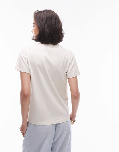 Topshop art musuem graphic Henri Matisse boxy tee in ecru
