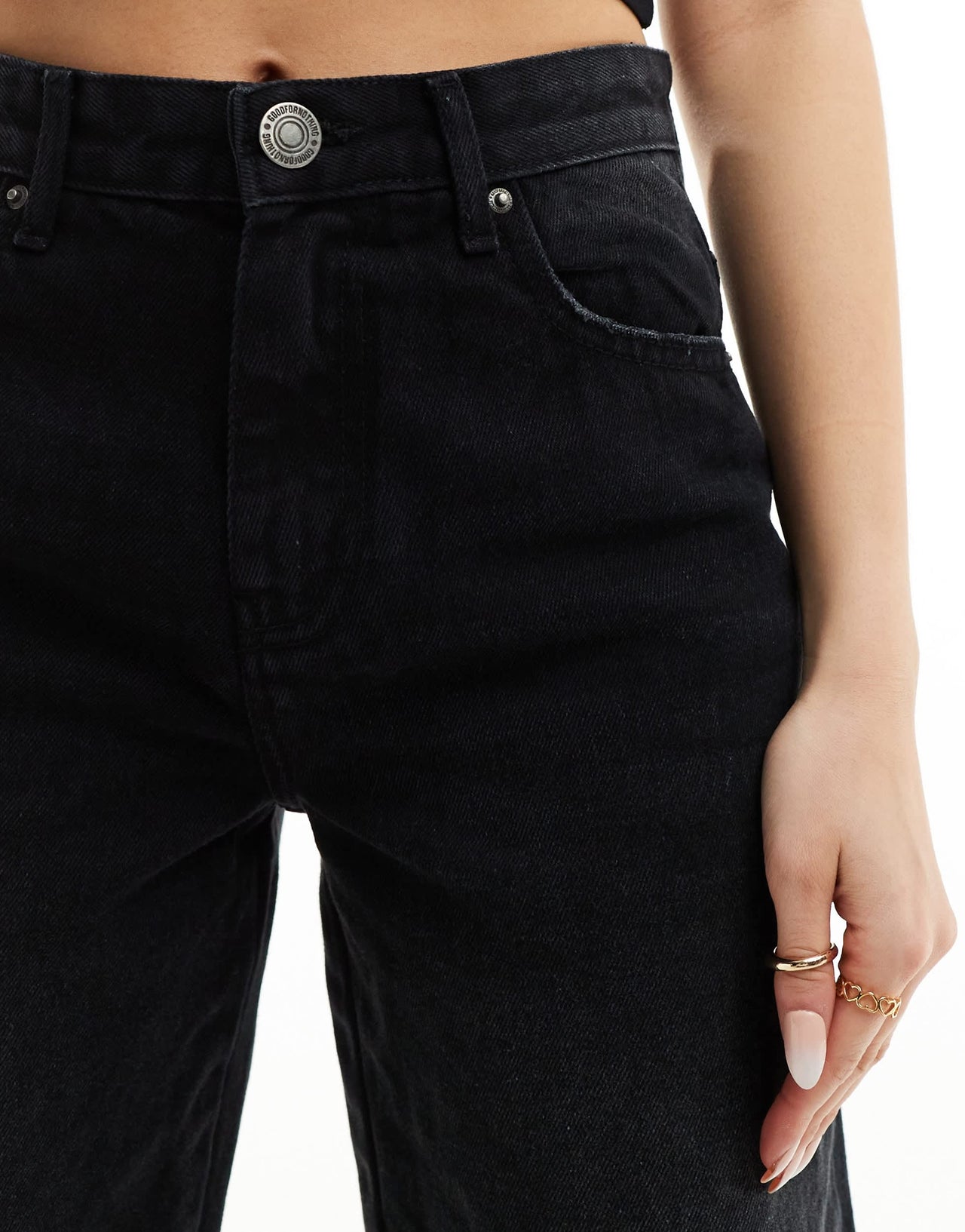 Good For Nothing wide leg jeans in vintage black