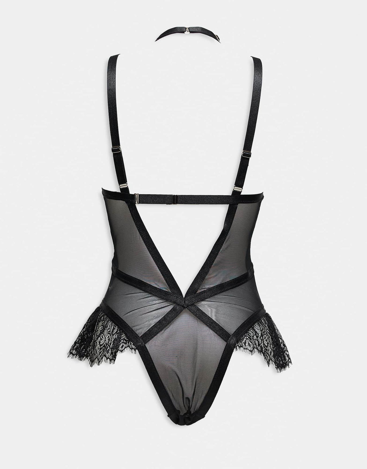 Ann Summers Exuberant Crotchless Teddy bodysuit in black - BLACK