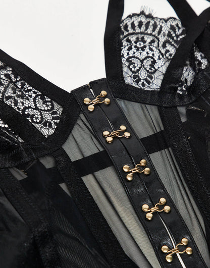 Ann Summers Exuberant Crotchless Teddy bodysuit in black - BLACK
