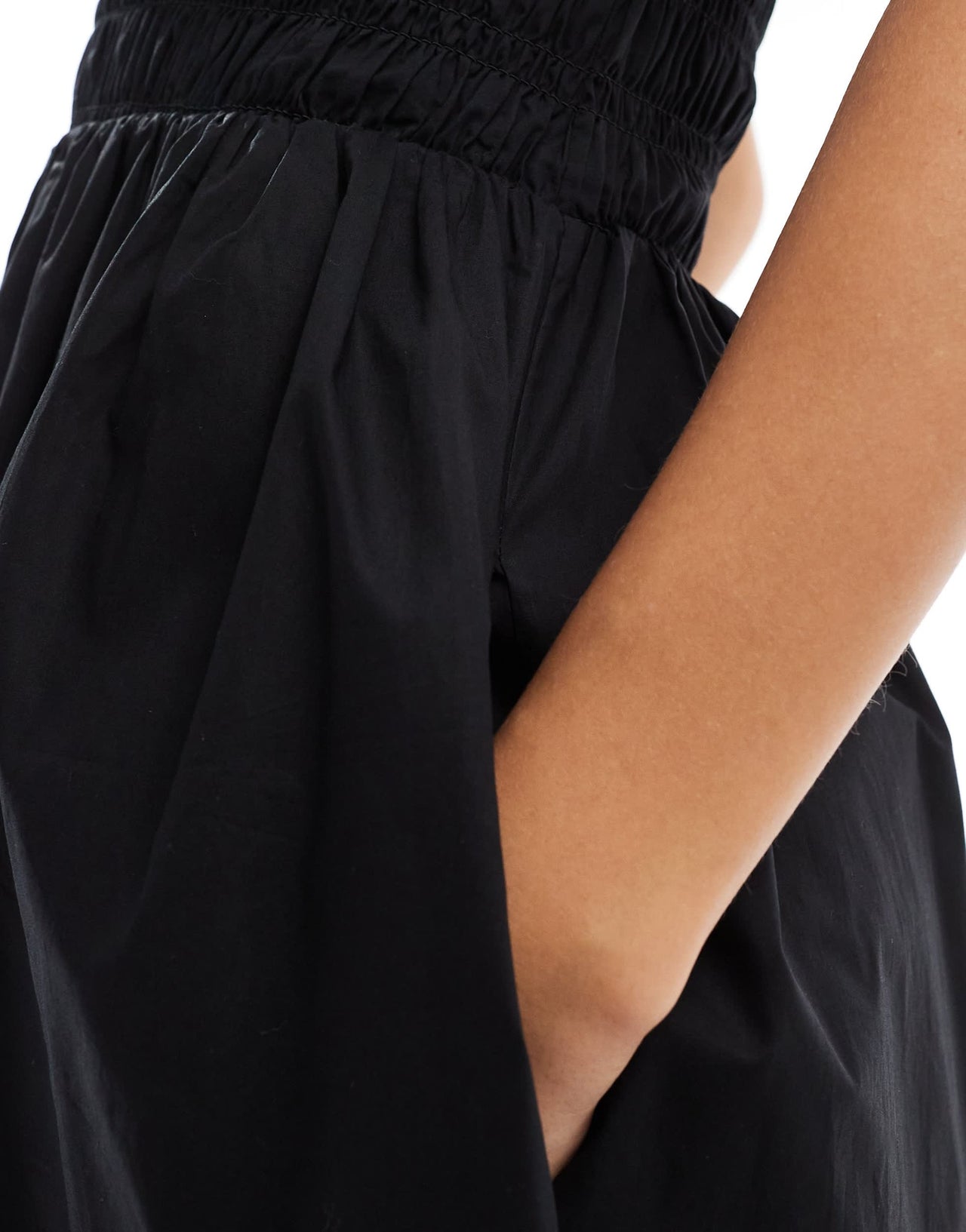 Nobody's Child Annie bandeau midi  smock dress in black