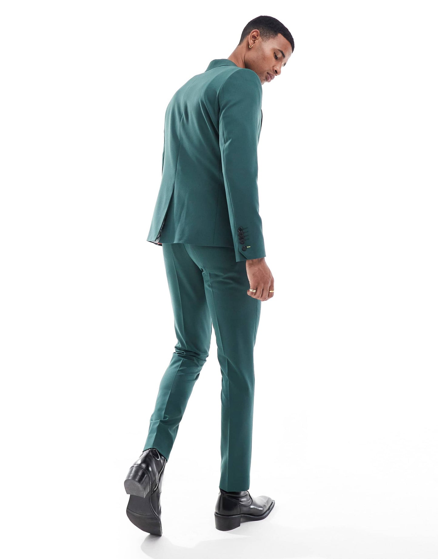 Twisted Tailor suit trousers dark green
