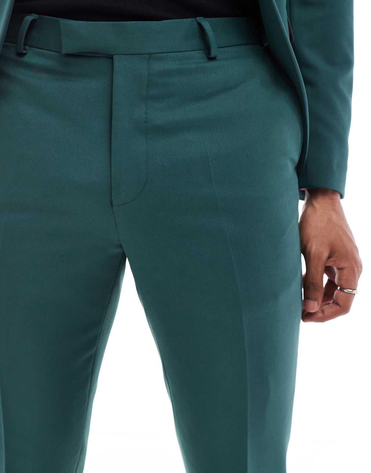 Twisted Tailor suit trousers dark green