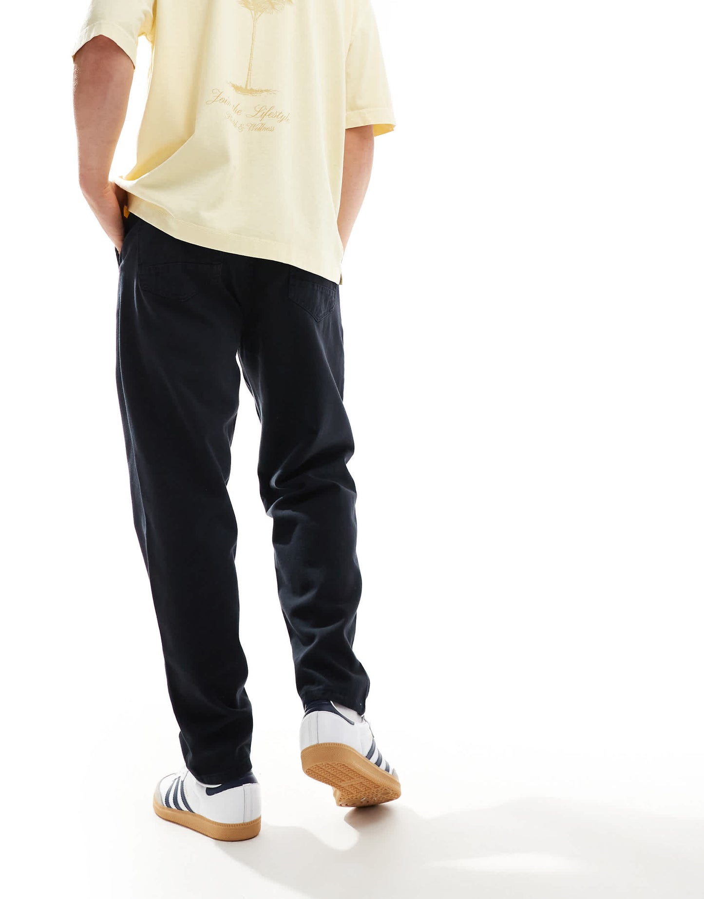 Brave Soul co-ord tapered trousers in dark navy