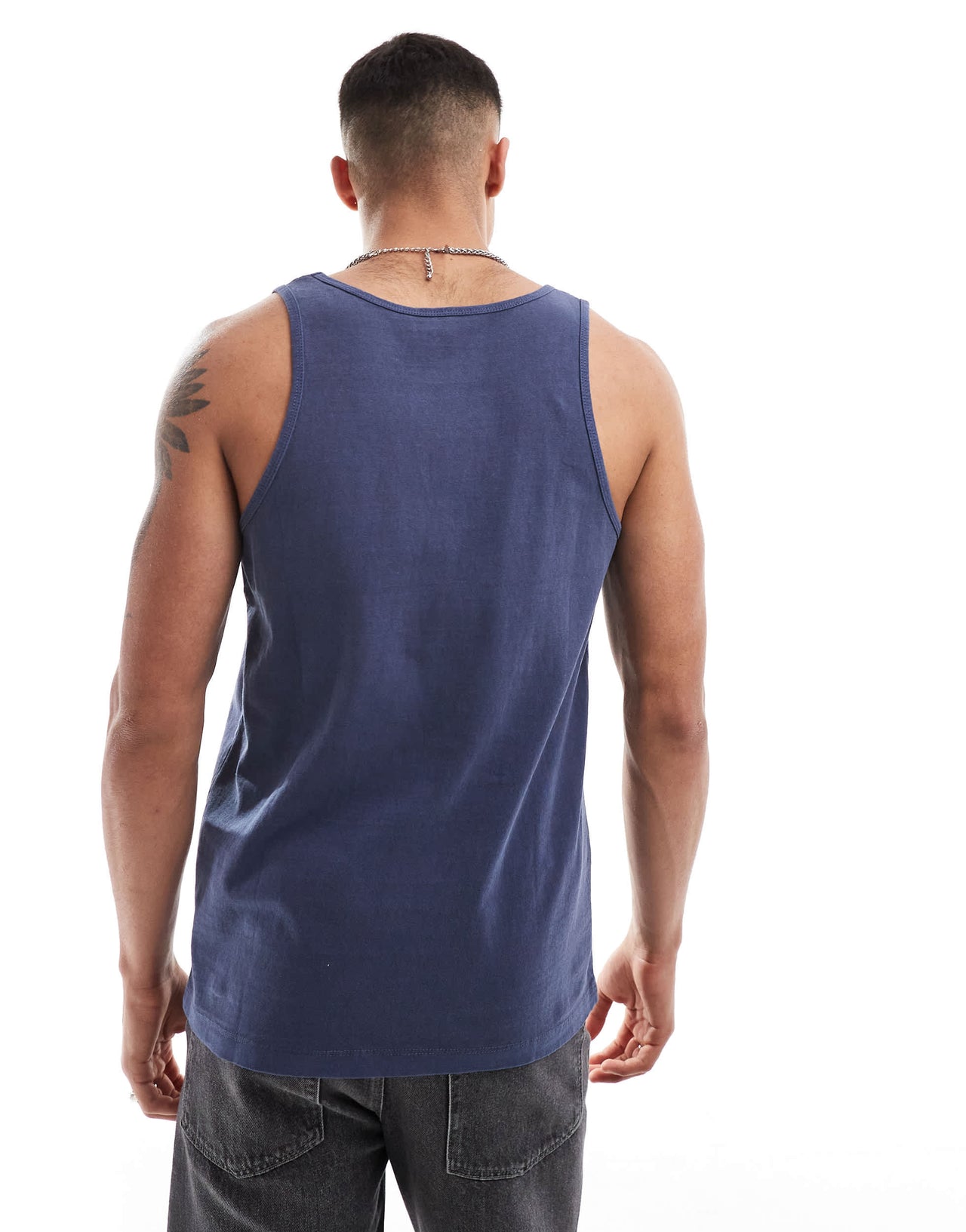 ASOS DESIGN pigment dye vest in navy