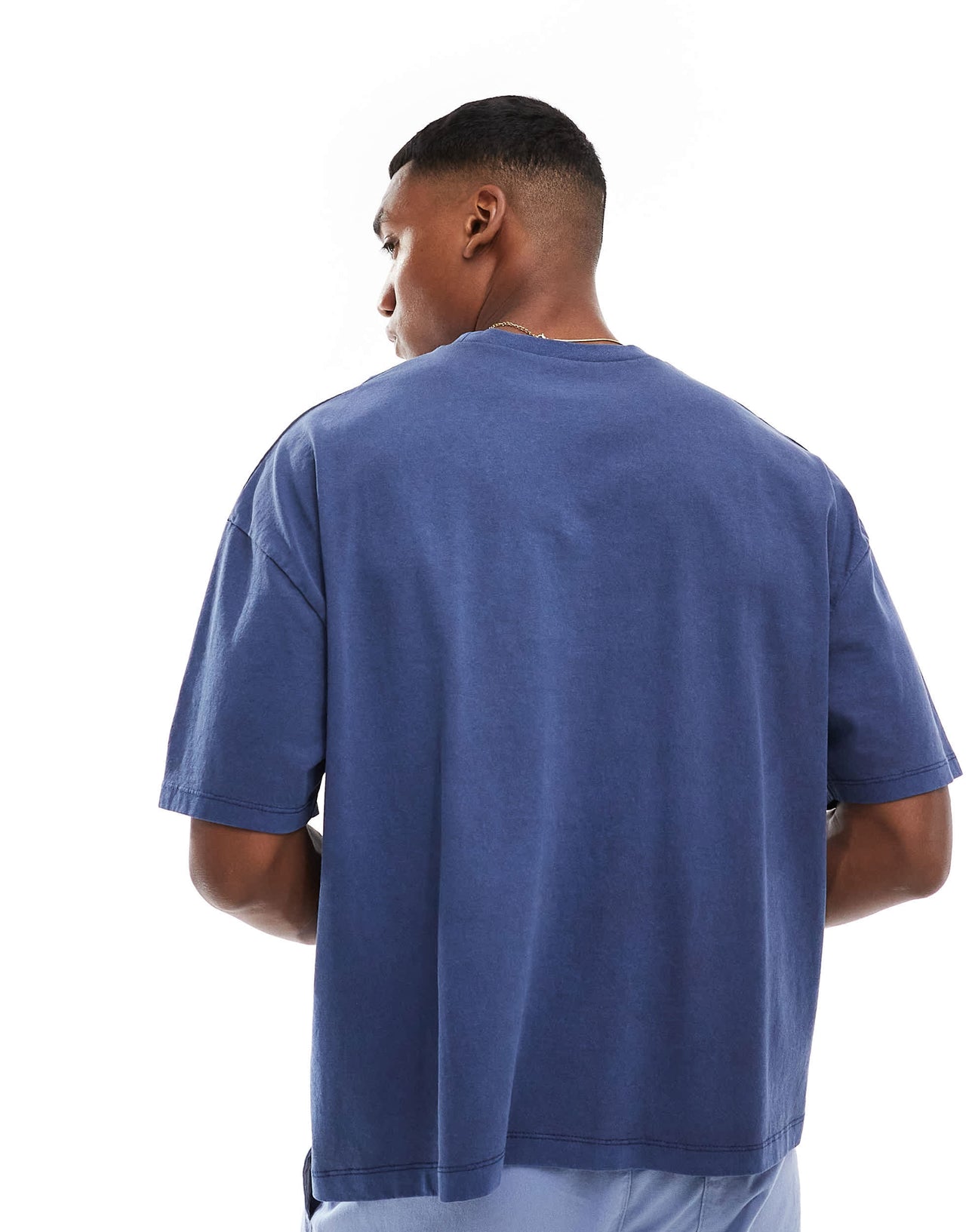 ASOS DESIGN heavyweight boxy oversized t-shirt in washed navy