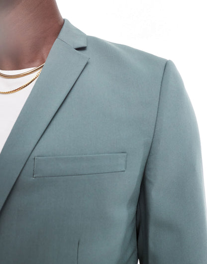 Jack & Jones slim fit suit jacket in sage green