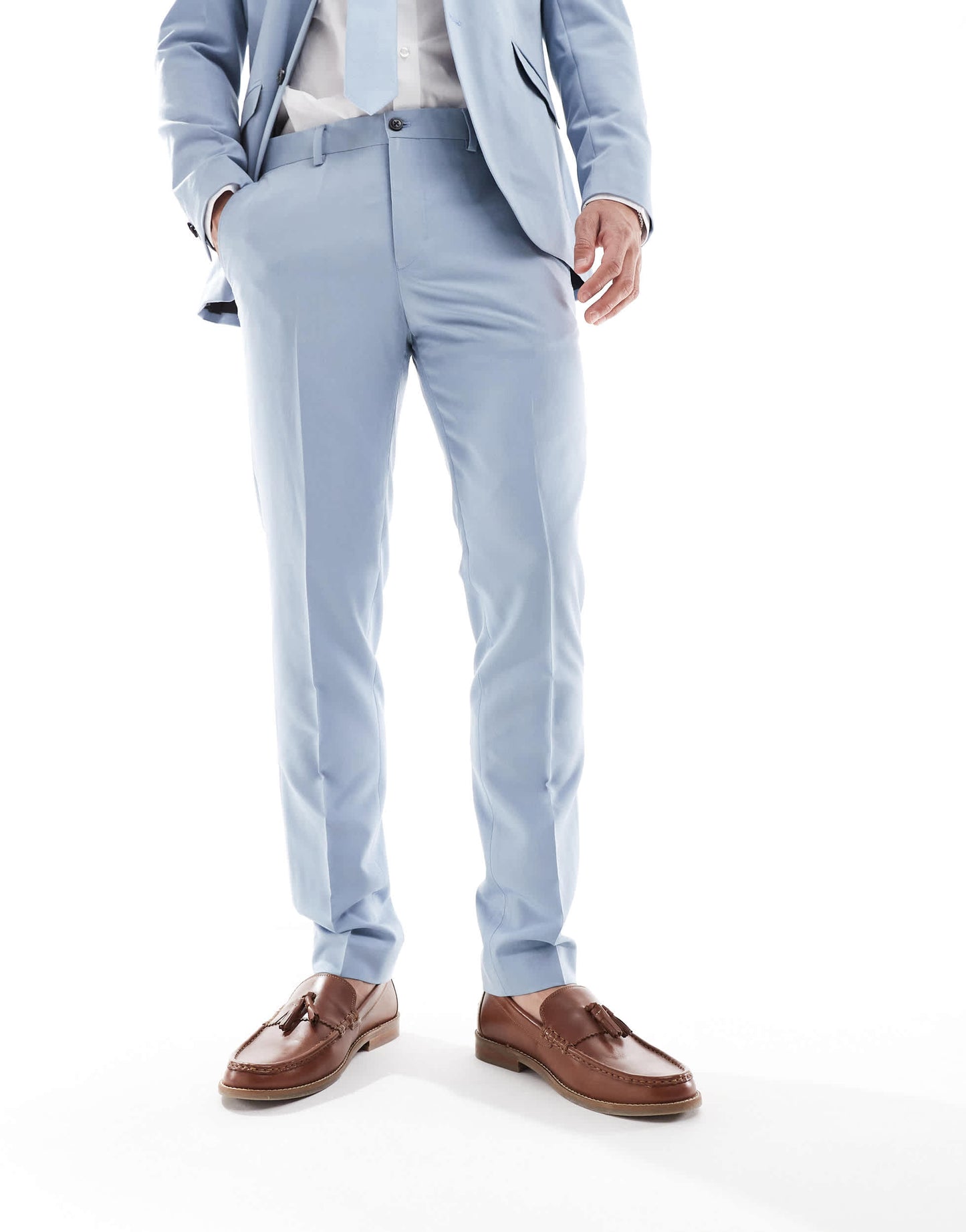 Jack & Jones slim fit suit trouser in light blue