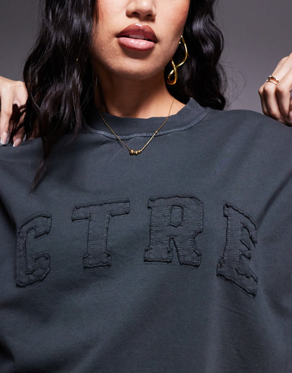 The Couture Club oversized logo t-shirt in white