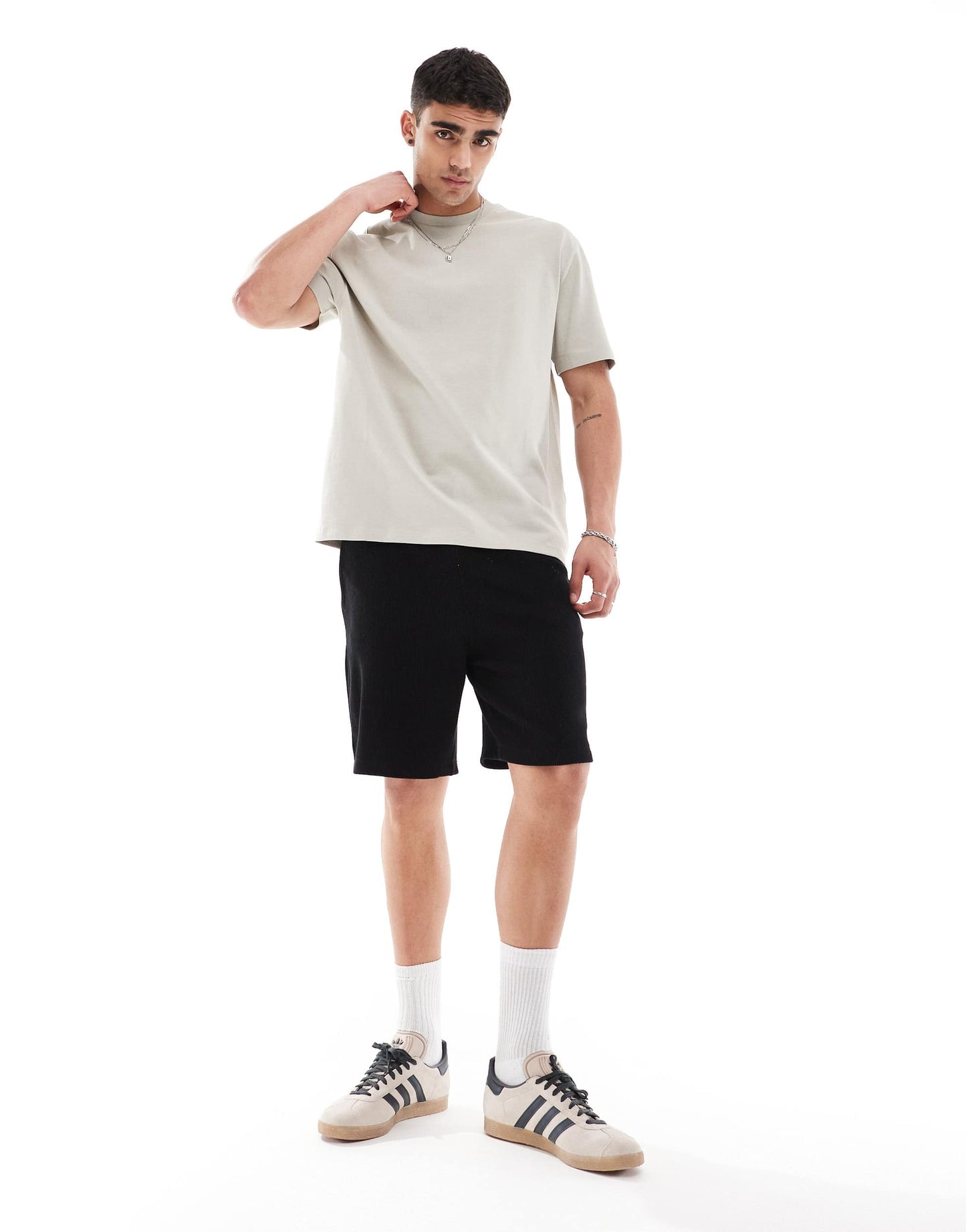 ASOS DESIGN heavyweight relaxed t-shirt 240gsm in stone