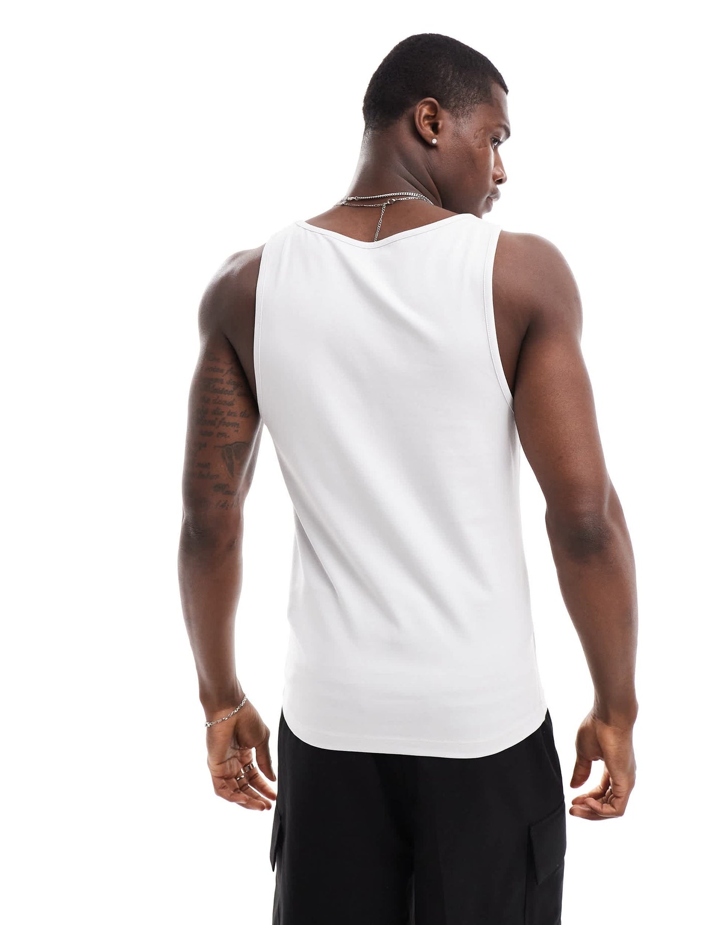 ASOS DESIGN essentials 2 pack muscle fit vests in khaki and grey