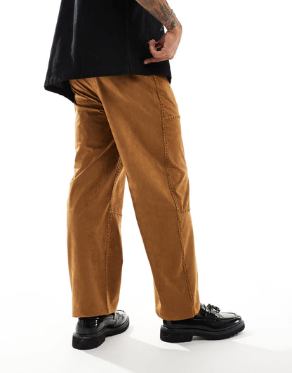 Sister Jane patchwork trousers in brown