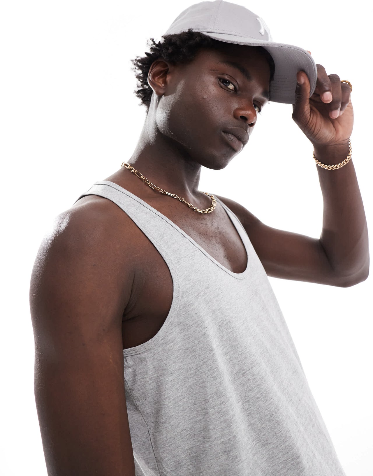 ASOS DESIGN essentials vest in grey marl