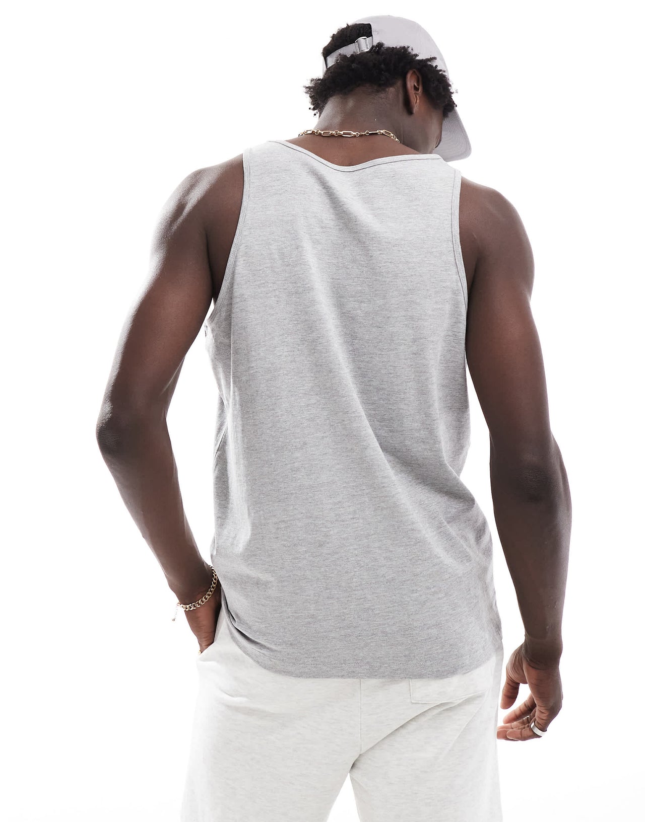 ASOS DESIGN essentials vest in grey marl