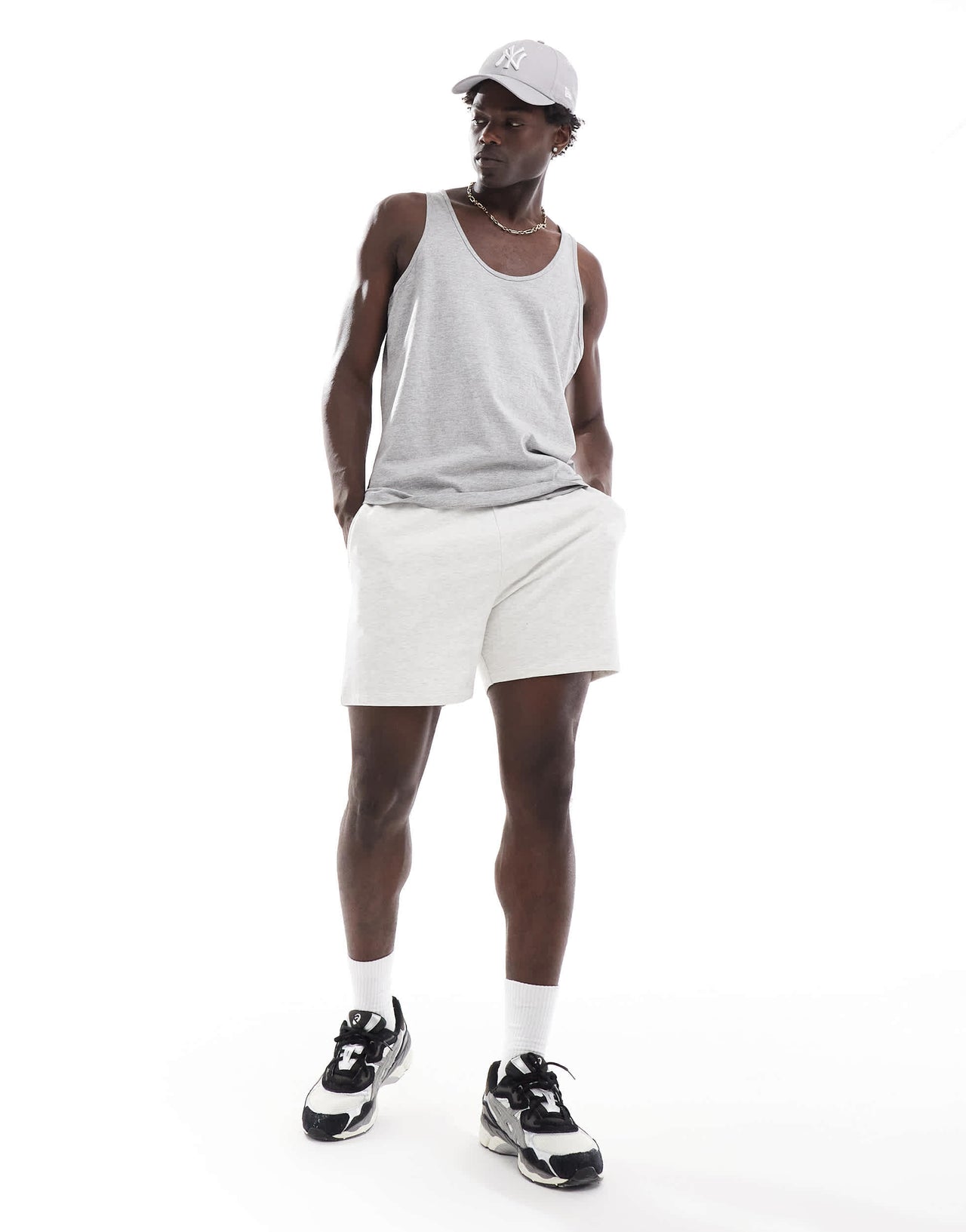 ASOS DESIGN essentials vest in grey marl