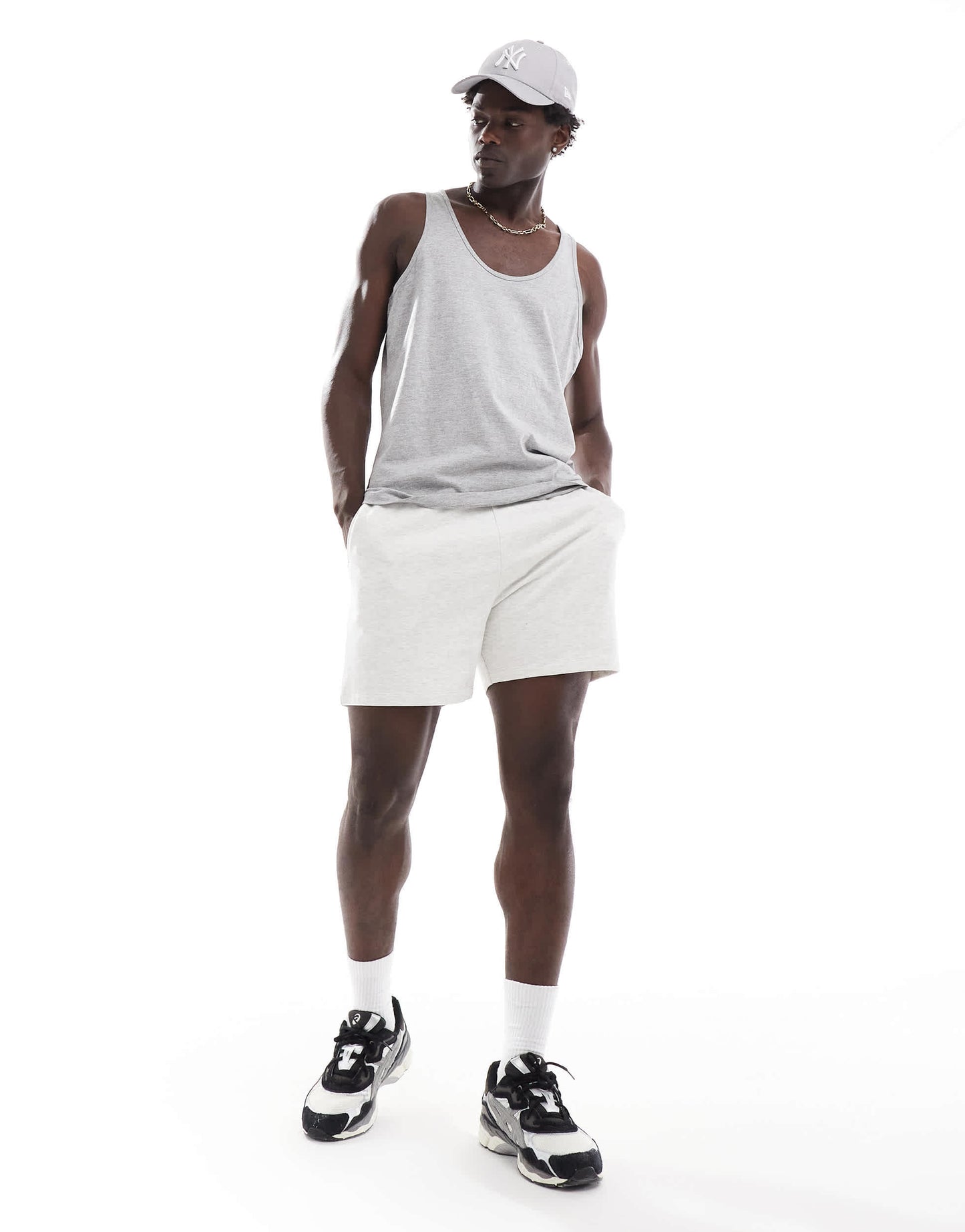 ASOS DESIGN essentials vest in grey marl