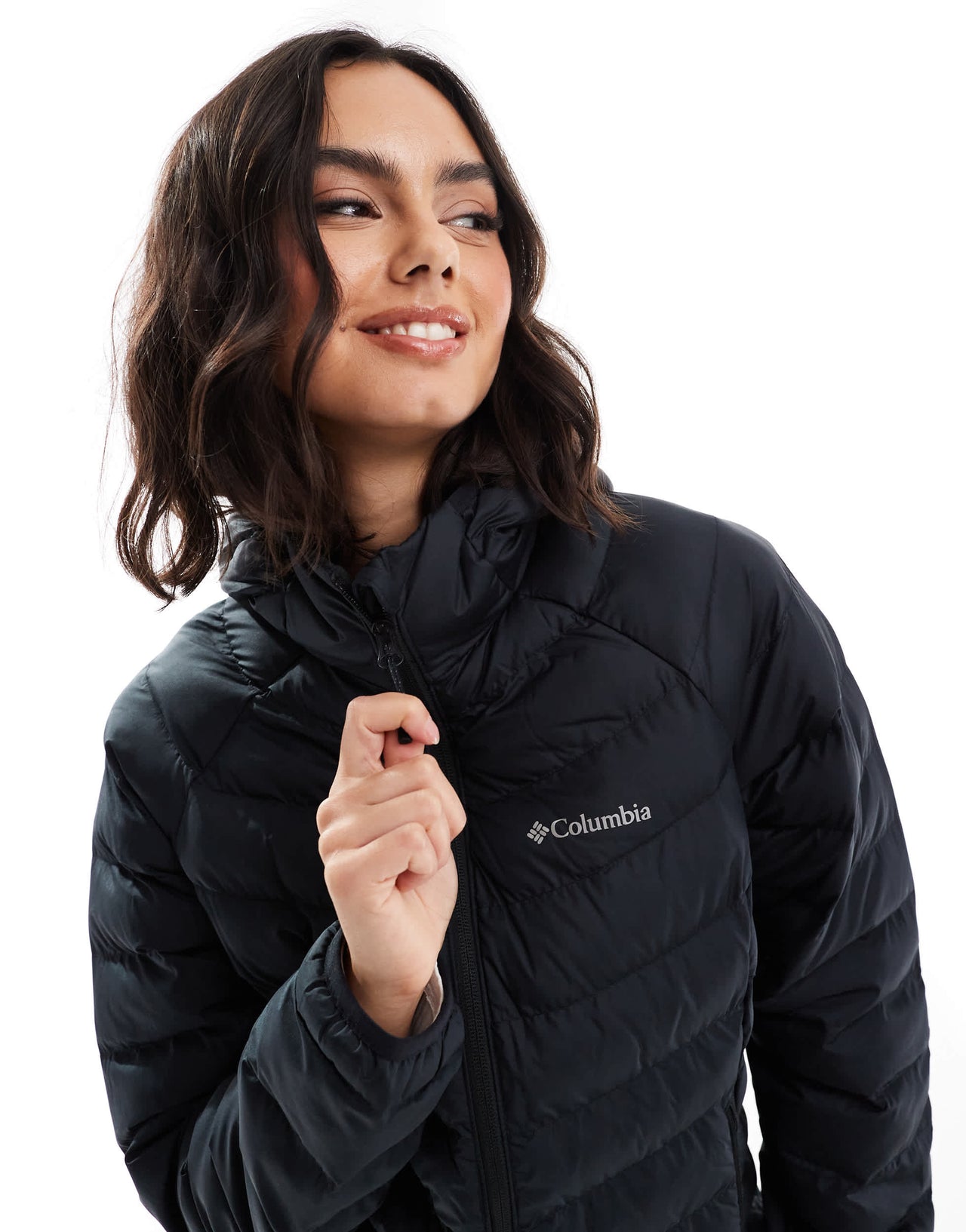 Columbia Powder Lite II hooded jacket in black