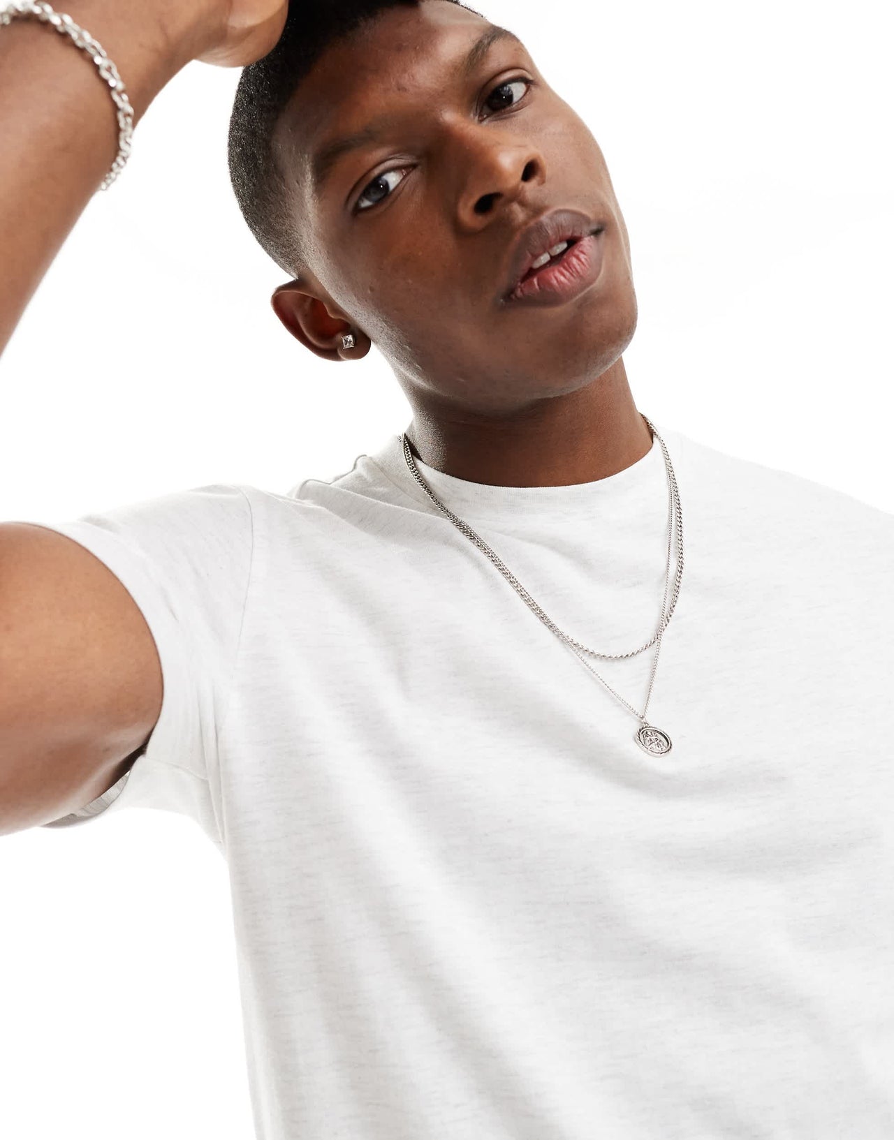 ASOS DESIGN essentials crew neck t-shirt in oatmeal marl