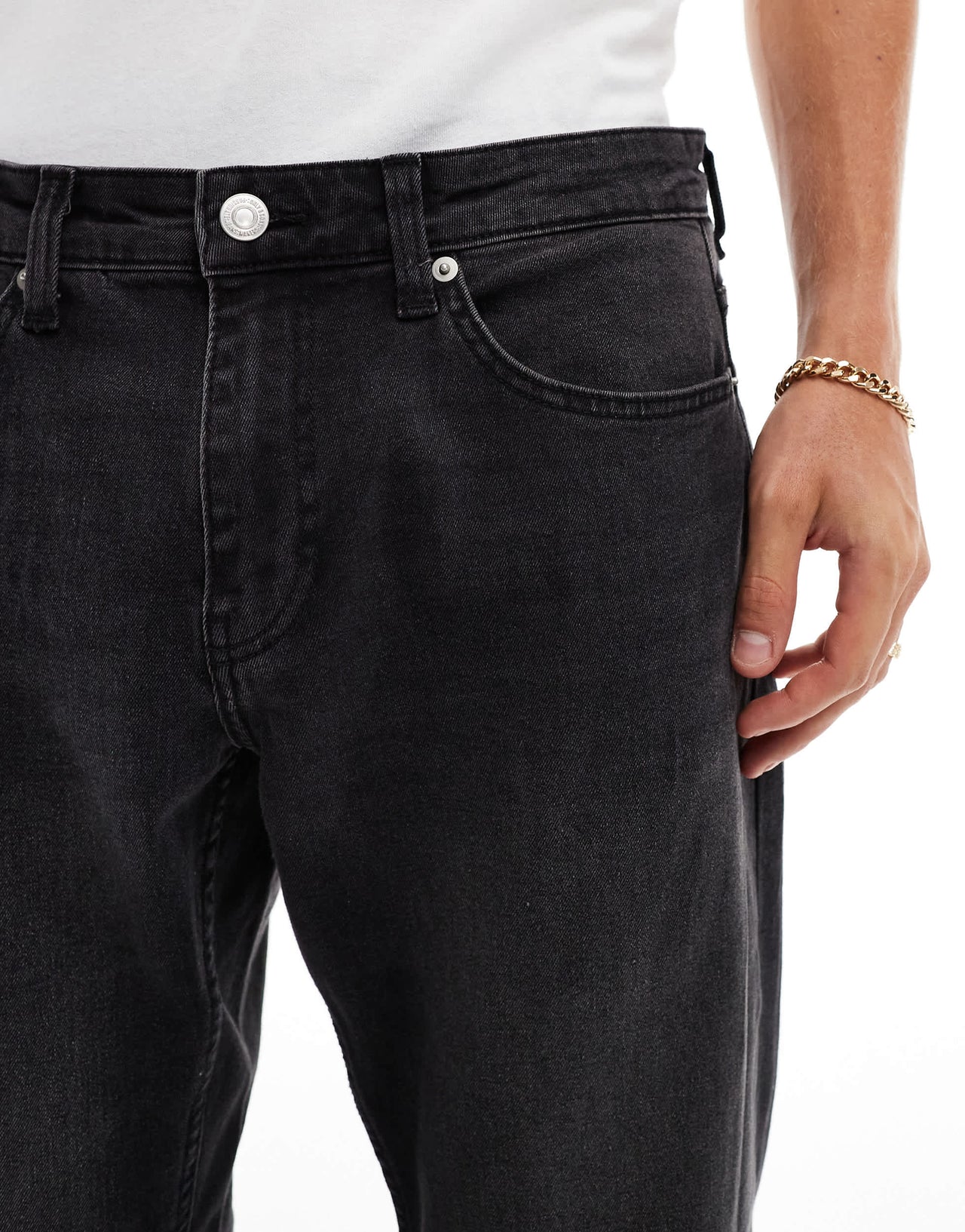 ONLY & SONS regular fit jeans in washed black