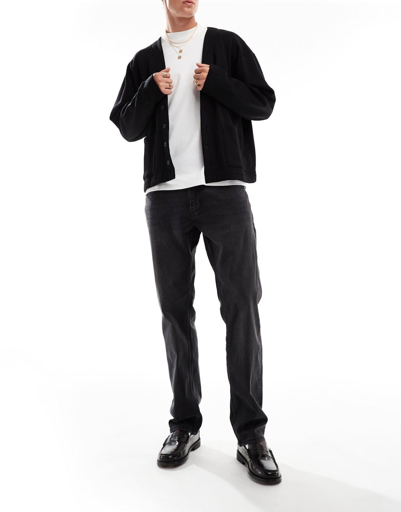 ONLY & SONS regular fit jeans in washed black