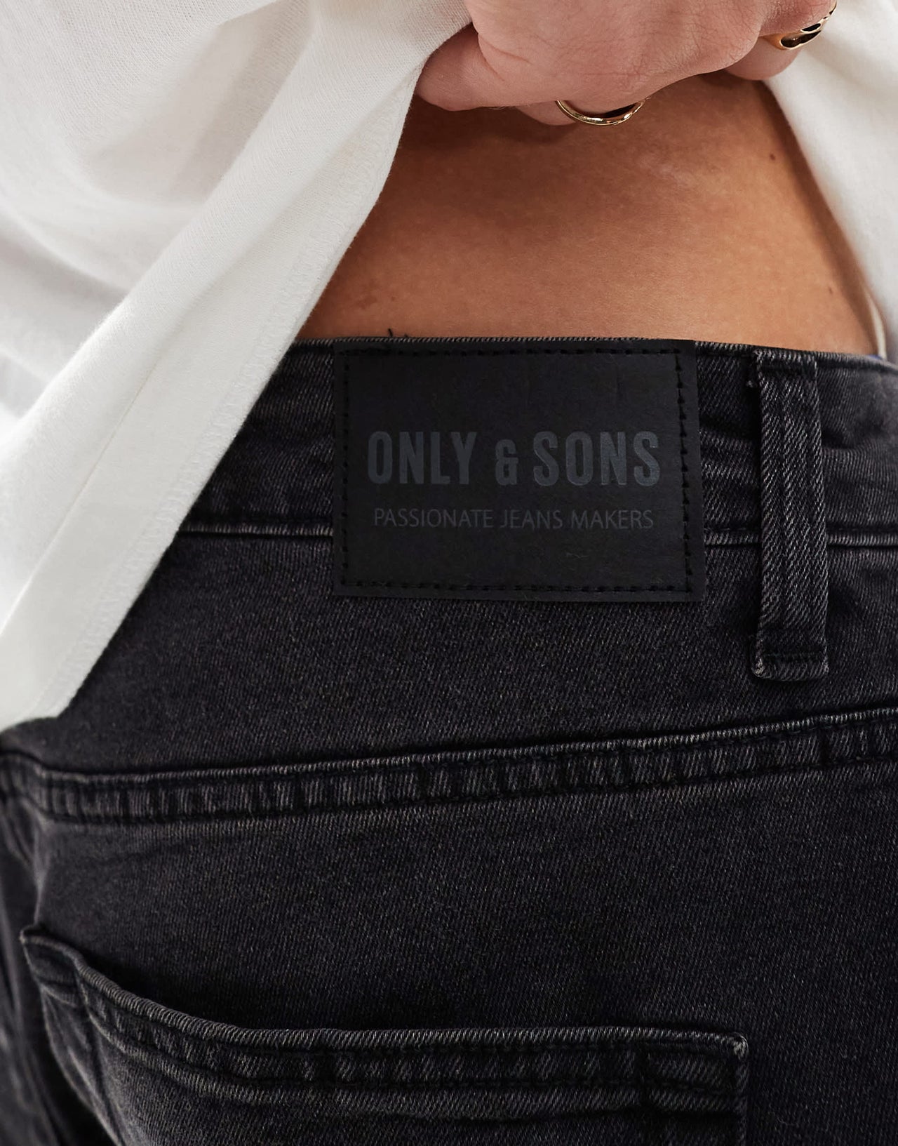 ONLY & SONS regular fit jeans in washed black