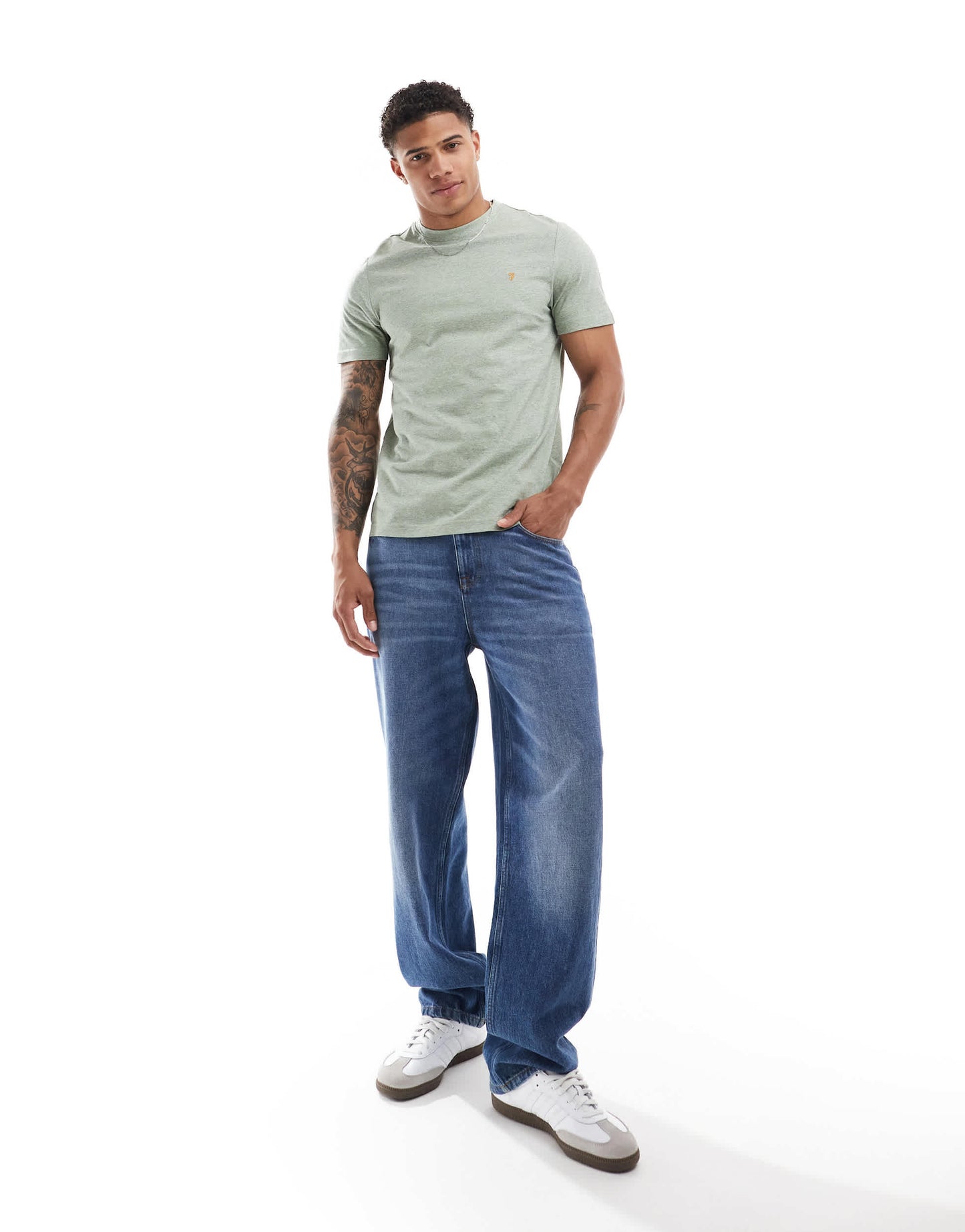 Farah danny short sleeve t-shirt in green