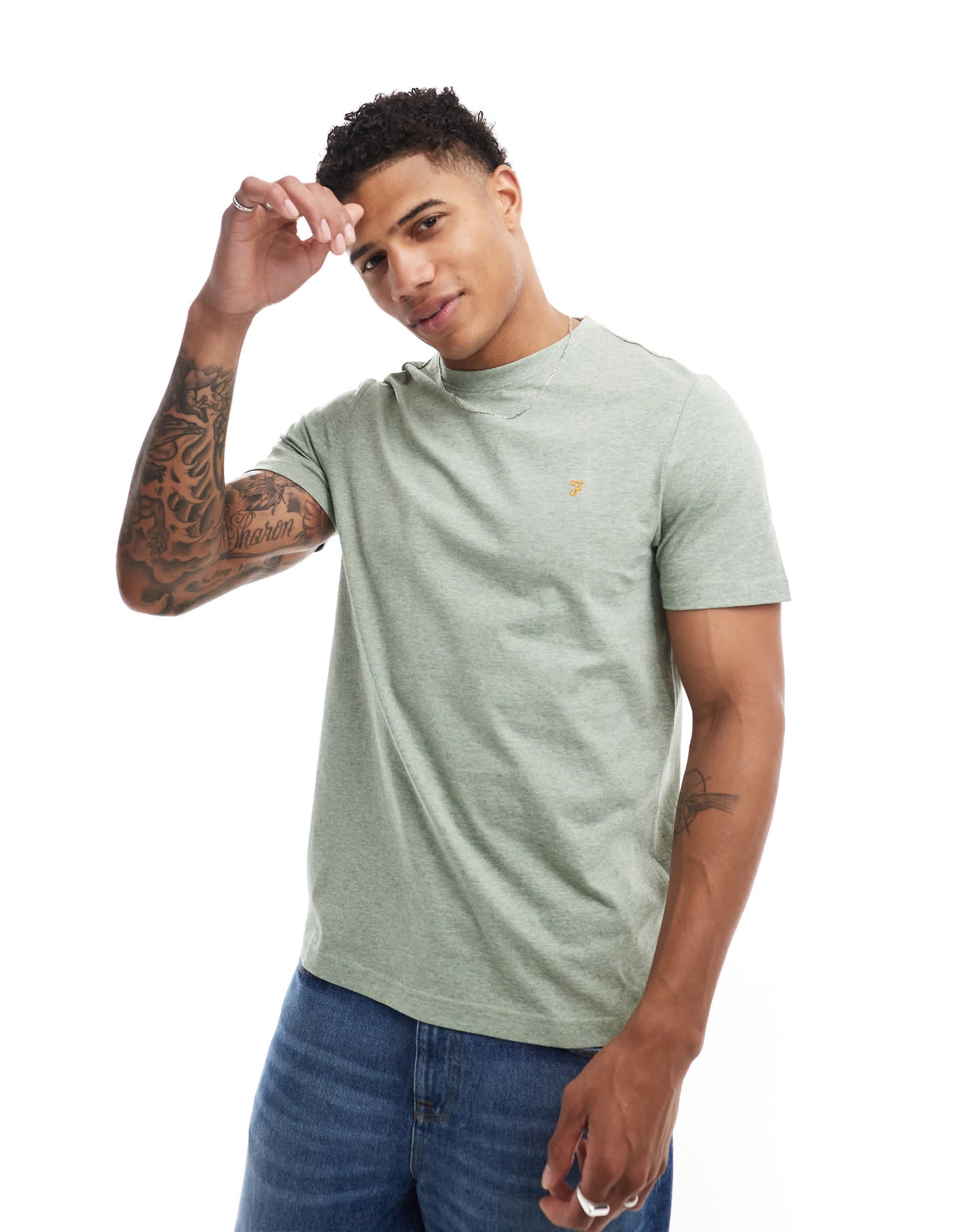 Farah danny short sleeve t-shirt in green