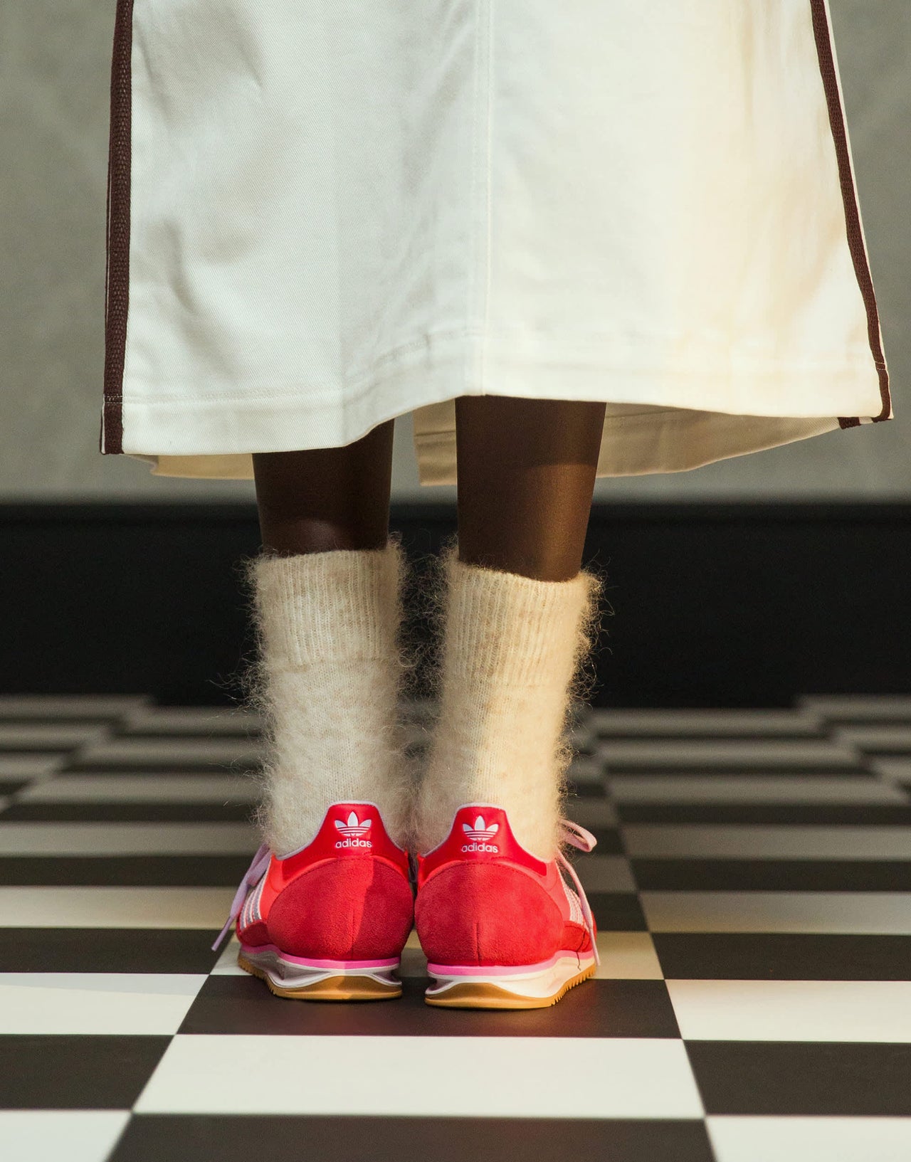 adidas Originals SL 72 OG trainers in red and pink