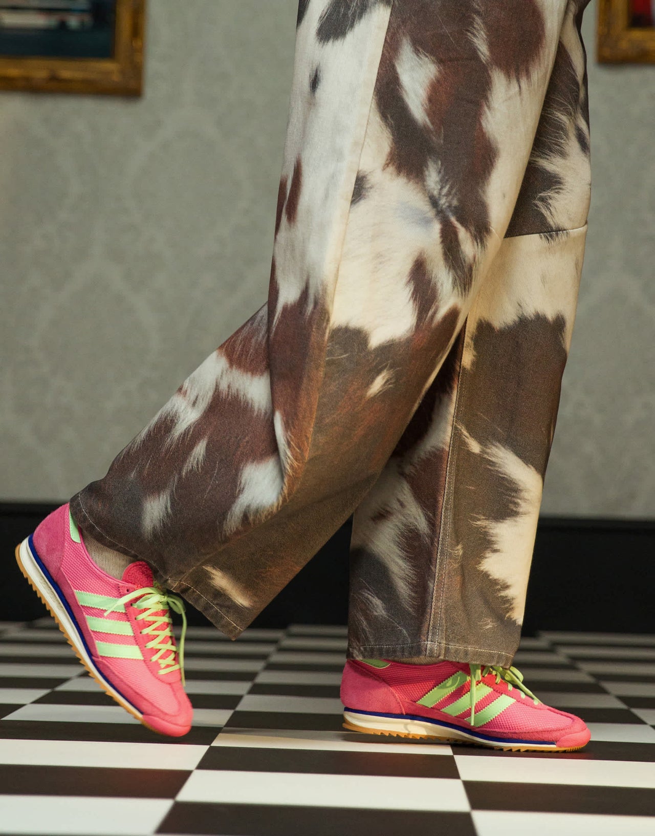 adidas Originals SL 72 OG trainers in pink and green