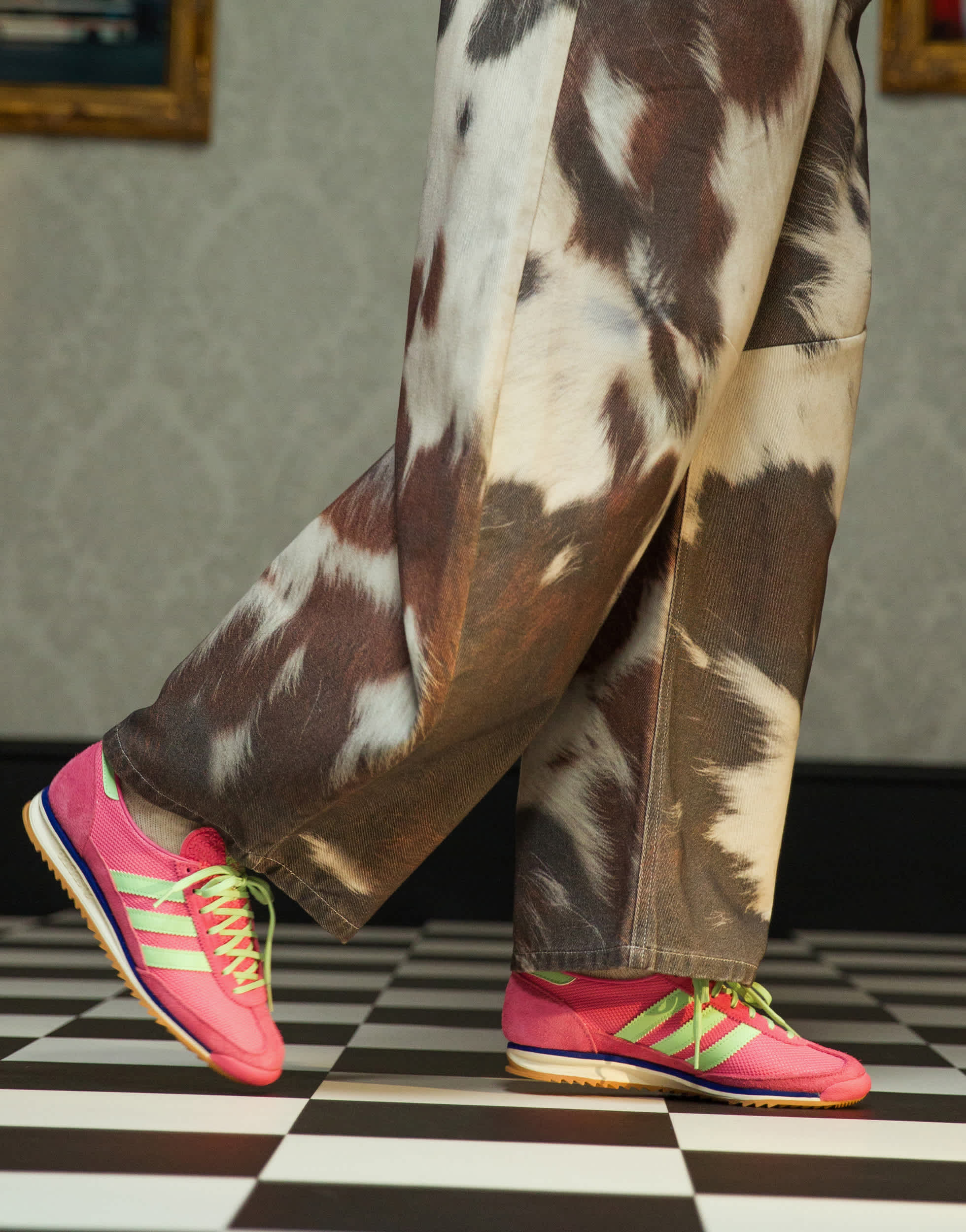 adidas Originals SL 72 OG trainers in pink and green