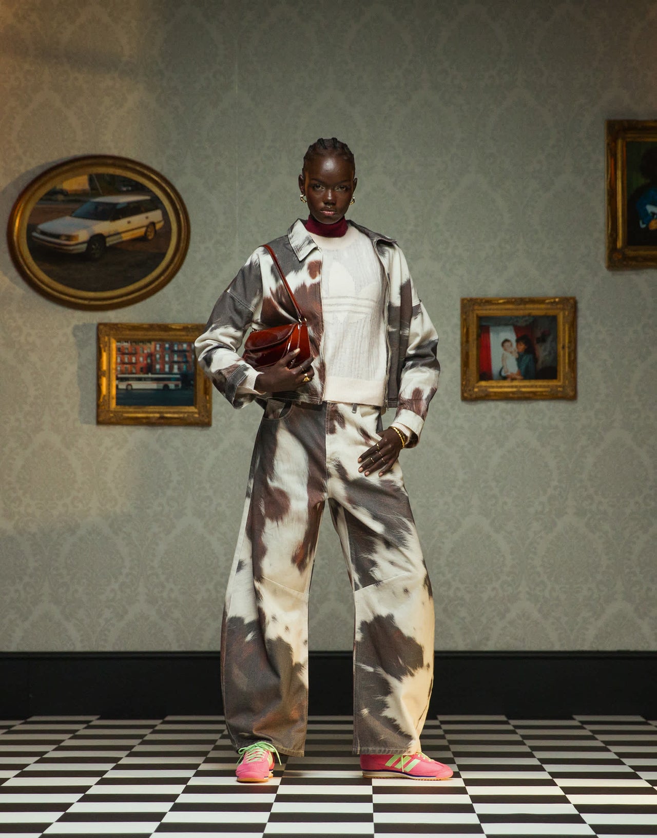 adidas Originals SL 72 OG trainers in pink and green