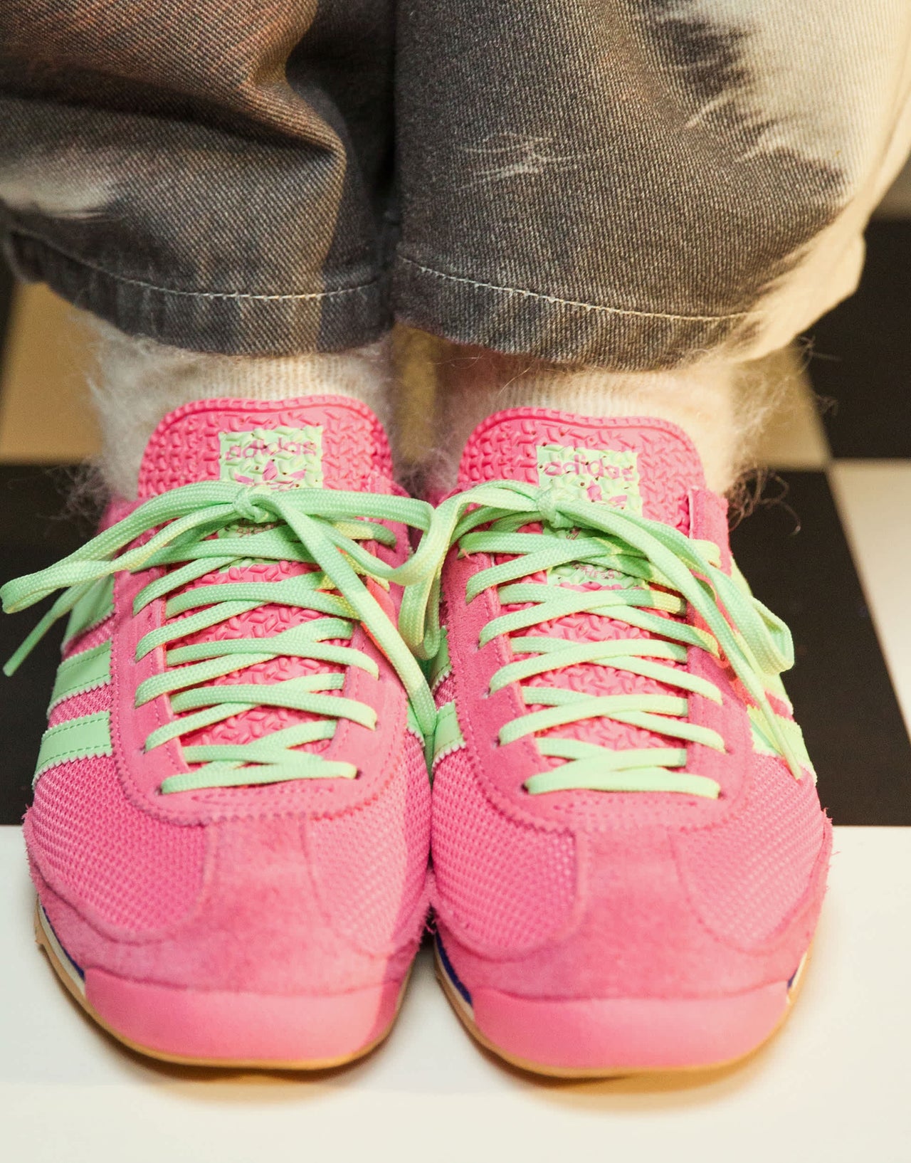 adidas Originals SL 72 OG trainers in pink and green