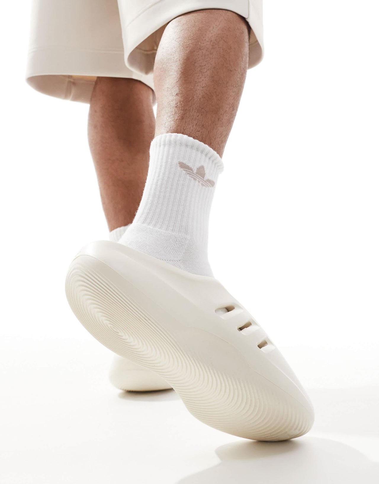 adidas Originals adiFOM IIInfinity sliders in off white