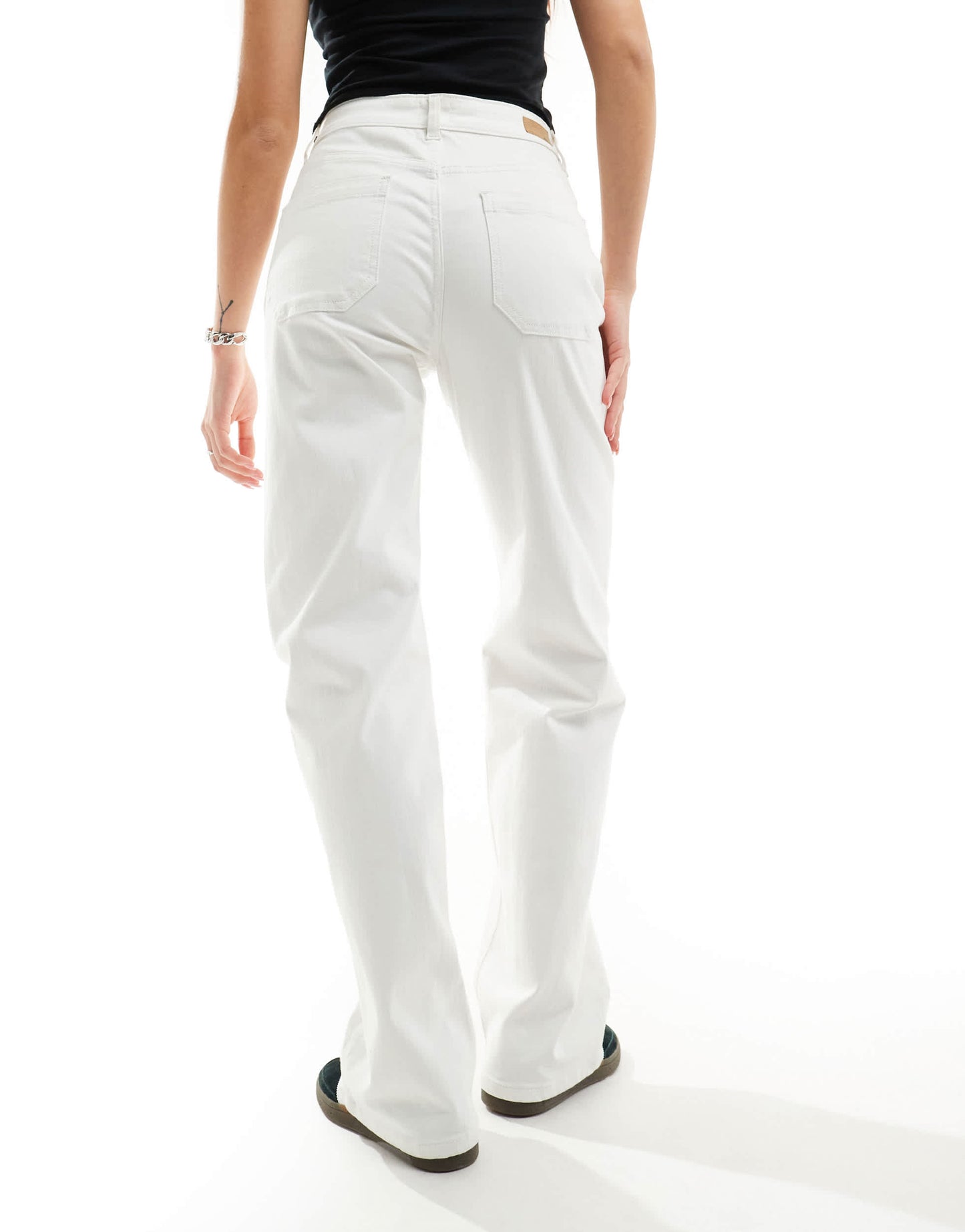 French Connection straight ankle jean in white