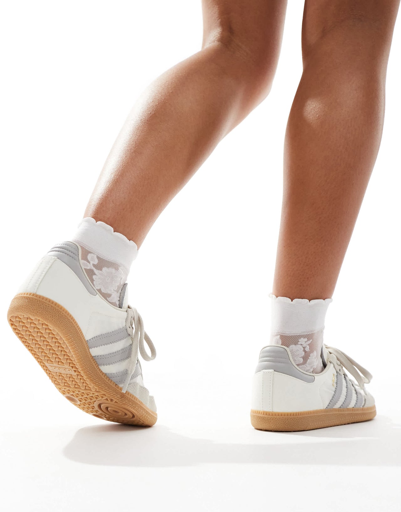 adidas Originals Samba OG trainers in off white and grey