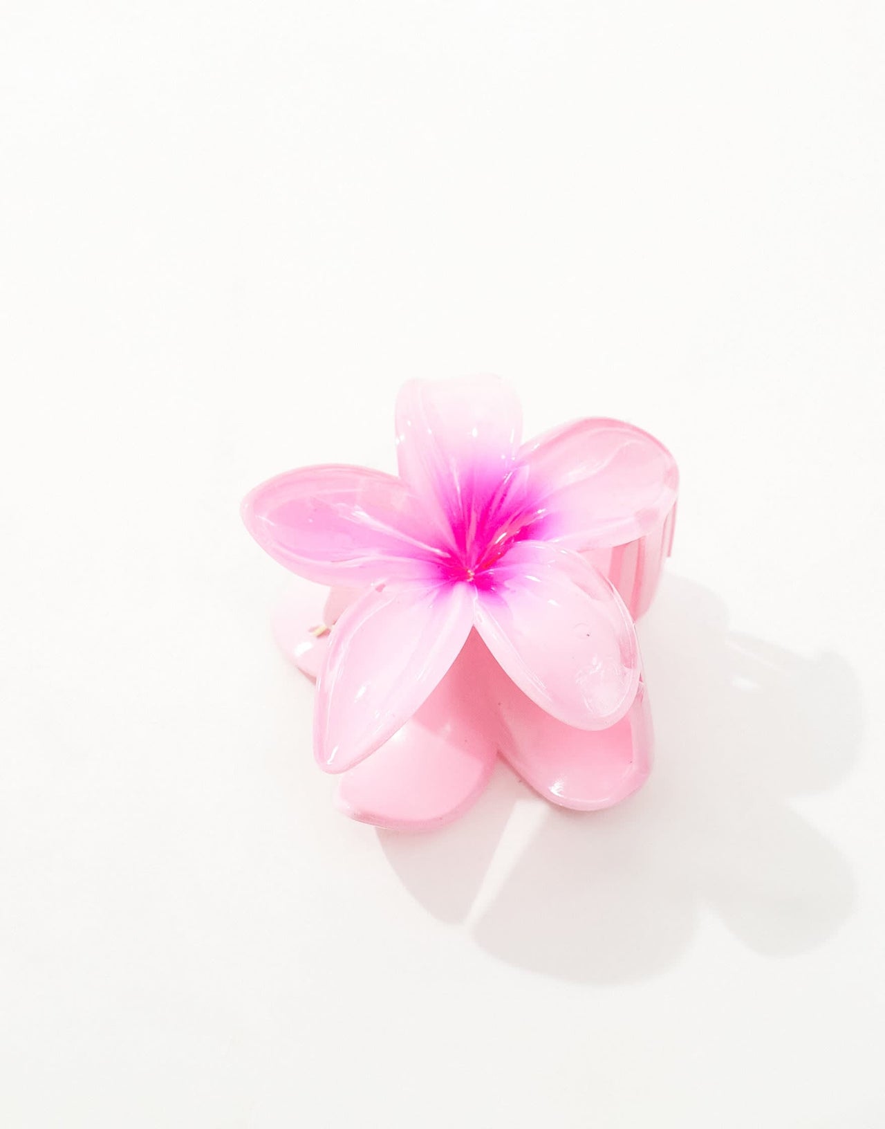 Pieces hawaiian flower hair claw in pink
