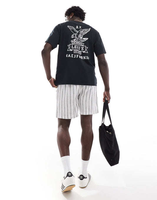 Levi's eagle back logo print vintage oversized t-shirt in black